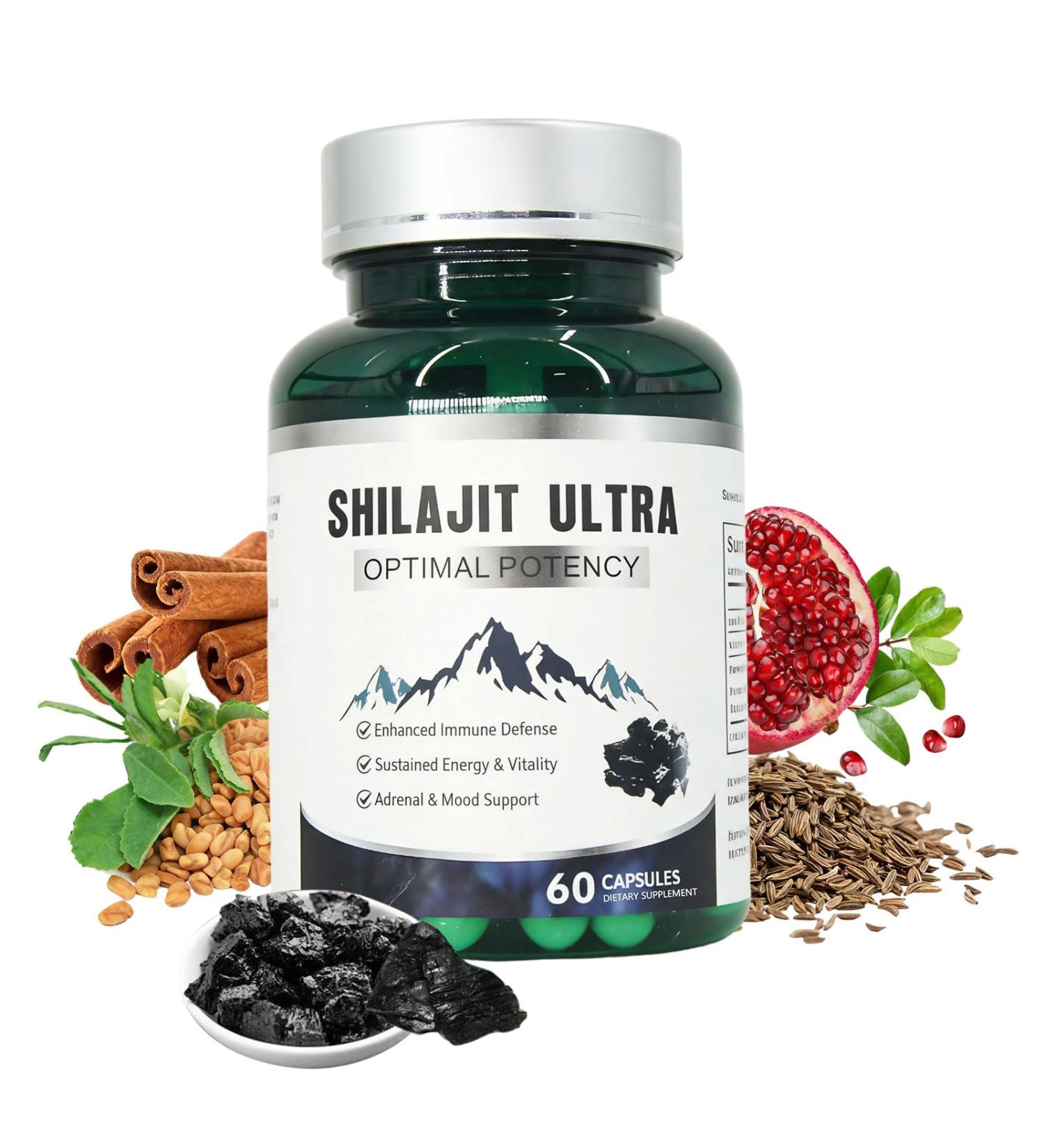 KEGECOL Shilajit for Men Women Shilajit with Naturally Fulvic Acid & L-Arginine Himalayan Shilajits for Extra Power Stamina & Immune Support Non-GMO 60 Capsules 1 300mg Per Serving - Buy Online on GoSupps.com