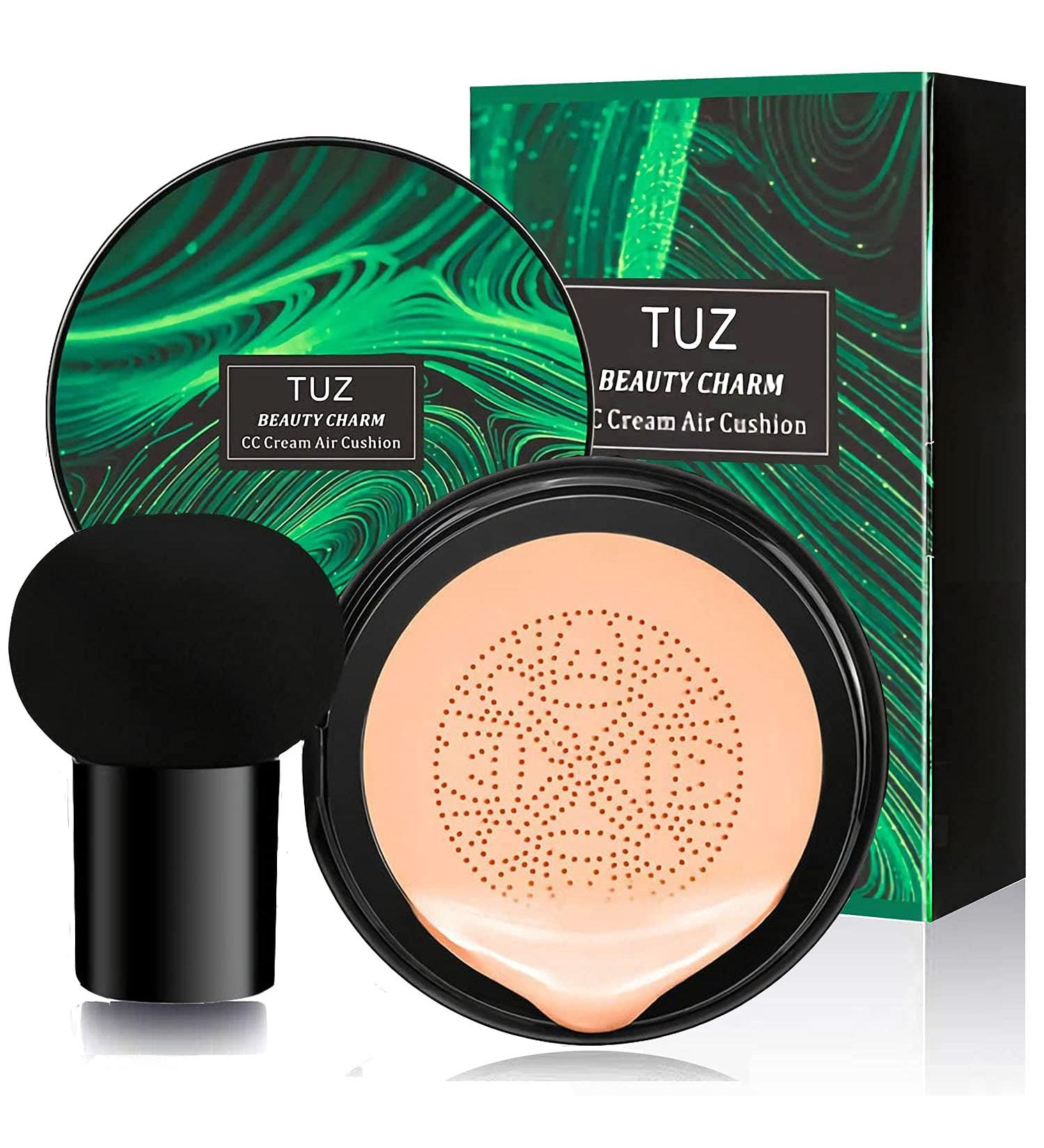 ASCOKA Mushroom Head Air Cushion CC Cream Foundation - Moisturizing Concealer for Lasting Nude Makeup (02 Natural) - Buy Online on GoSupps.com