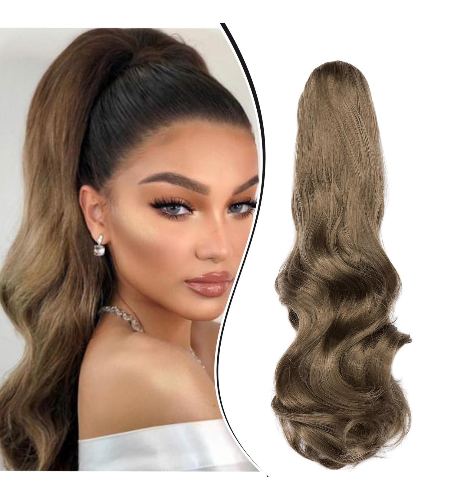 Dcbaboo Ponytail Extension Curly 18inch Claw Clip in Ponytail Hair Extensions Long Wavy Synthetic Pony tails Natural Wave One Piece Hairpiece Fake Ponytail for Women Ash Blonde 18 inch 140g Ash Blonde - Buy Online on GoSupps.com