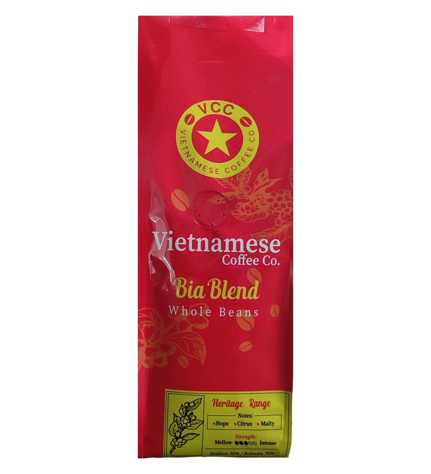 Vietnamese Coffee Co - "Bia Blend" (Hops Citrus Malty) - 220g Whole Beans - Buy Online on GoSupps.com