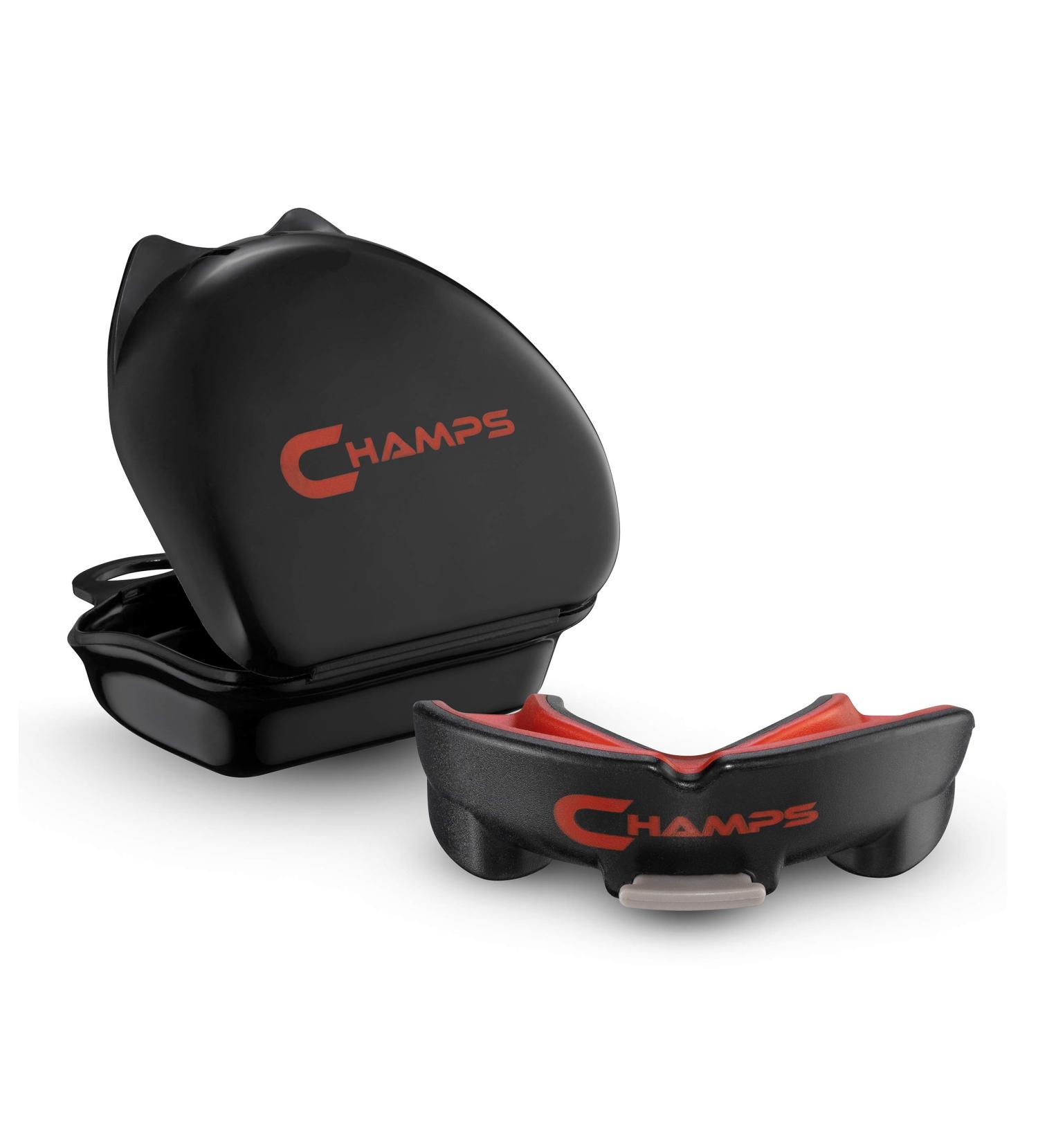 Champs Breathable Mouthguard for Boxing, MMA, Muay Thai, Jiu Jitsu - Easy Fit & Super Tough Combat Sports Mouthguard - Black (Ages 10+) - Buy Online on GoSupps.com