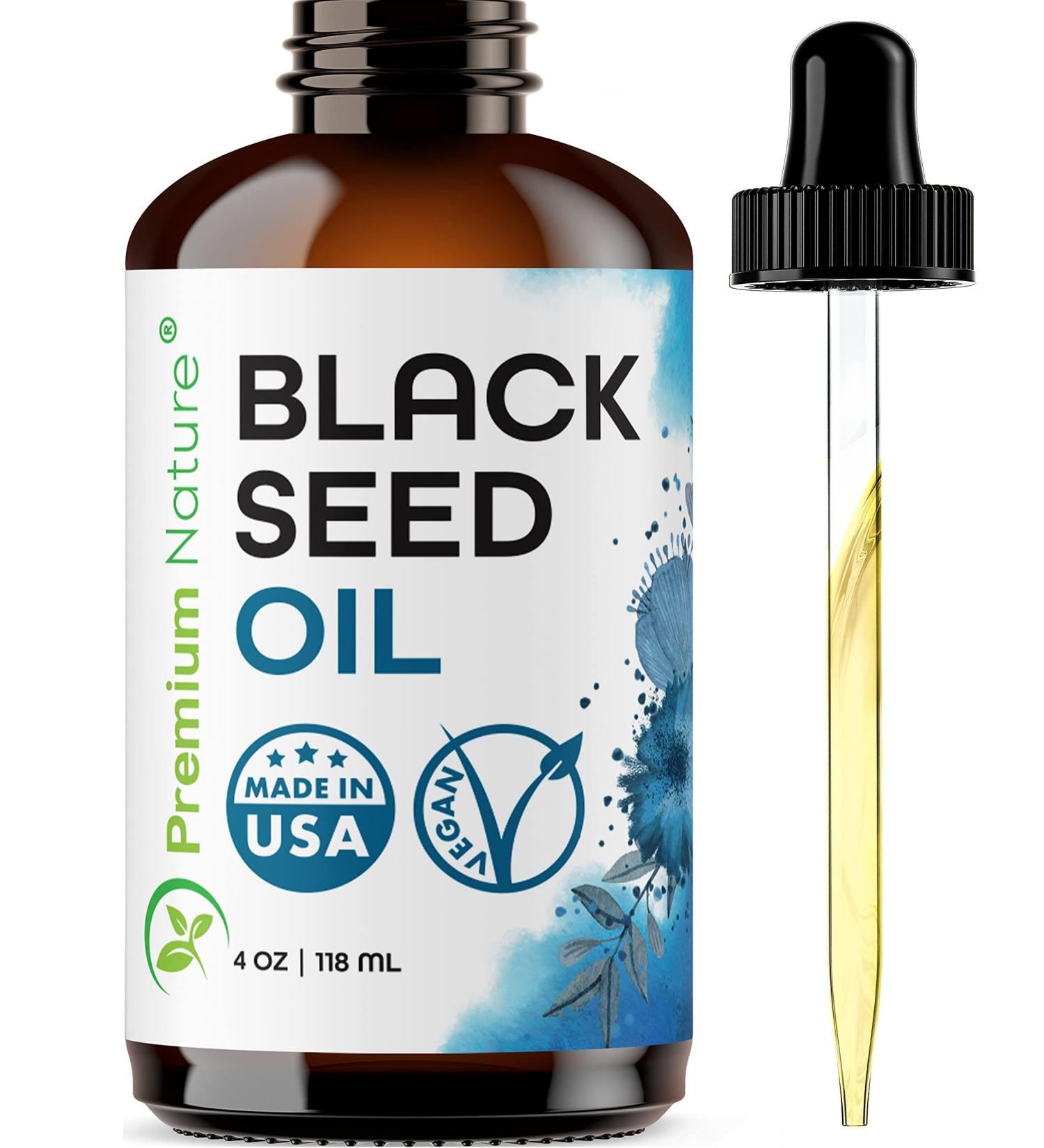Black Seed Oil - Cold Pressed Virgin Unrefined Black Cumin Seed Oil for Skin 4 oz - Buy Online on GoSupps.com
