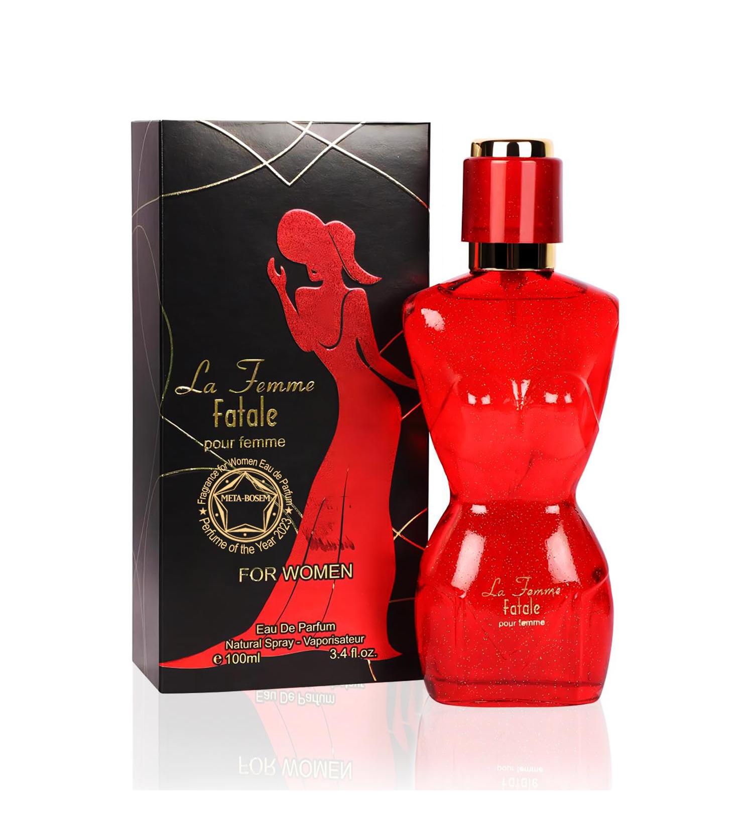 META-BOSEM La Femme Fatale Eau De Parfum Spray Perfume for Women - Sweet Scent with Vanilla Notes - Sensual Fragrance Bottle Collection Great Holiday Gift 3.4 Fl Oz/100Ml