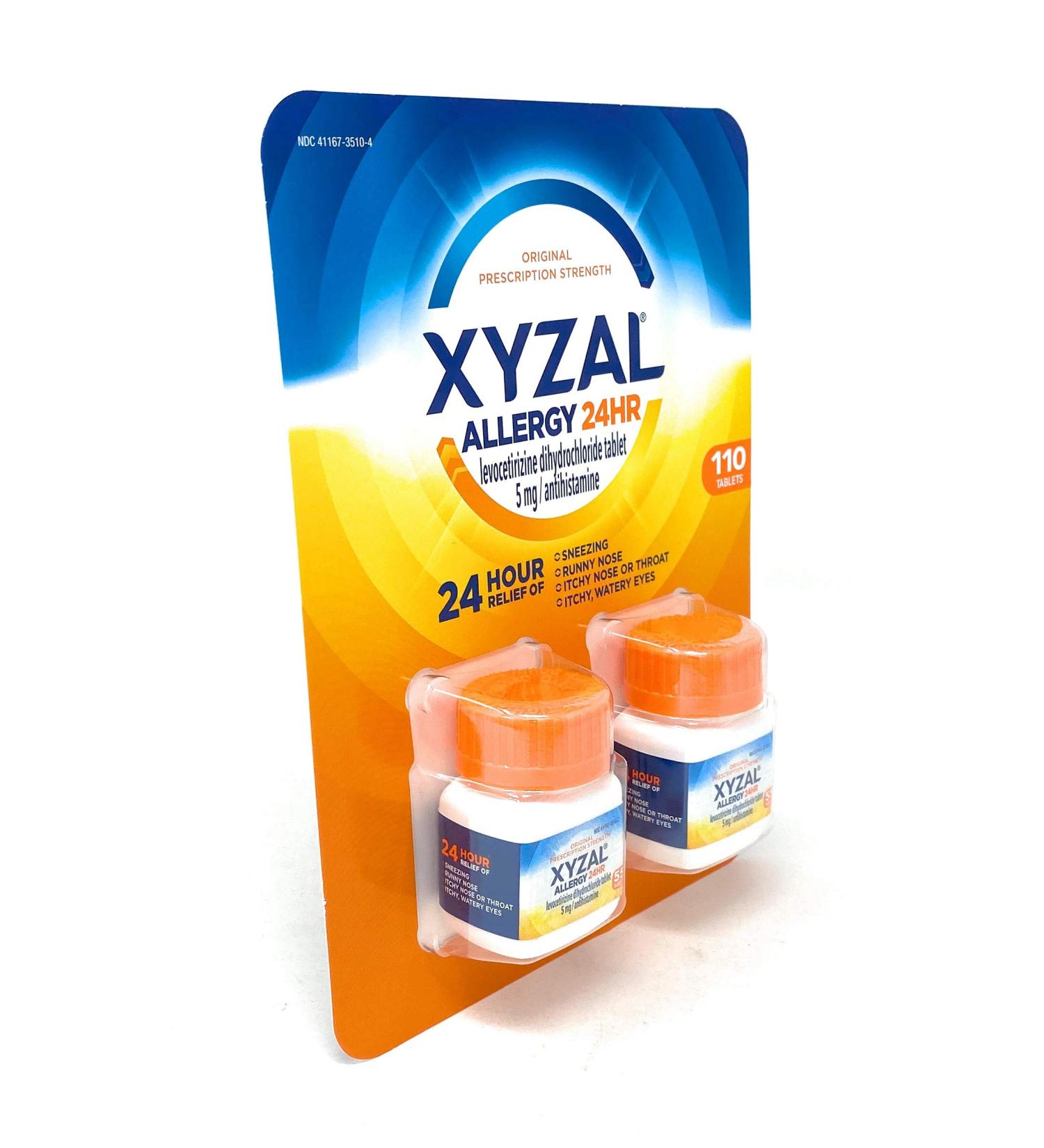 Xyzal Allergy 24 Hour Antihistamine 5mg - 110 Tablets - Buy Online on GoSupps.com
