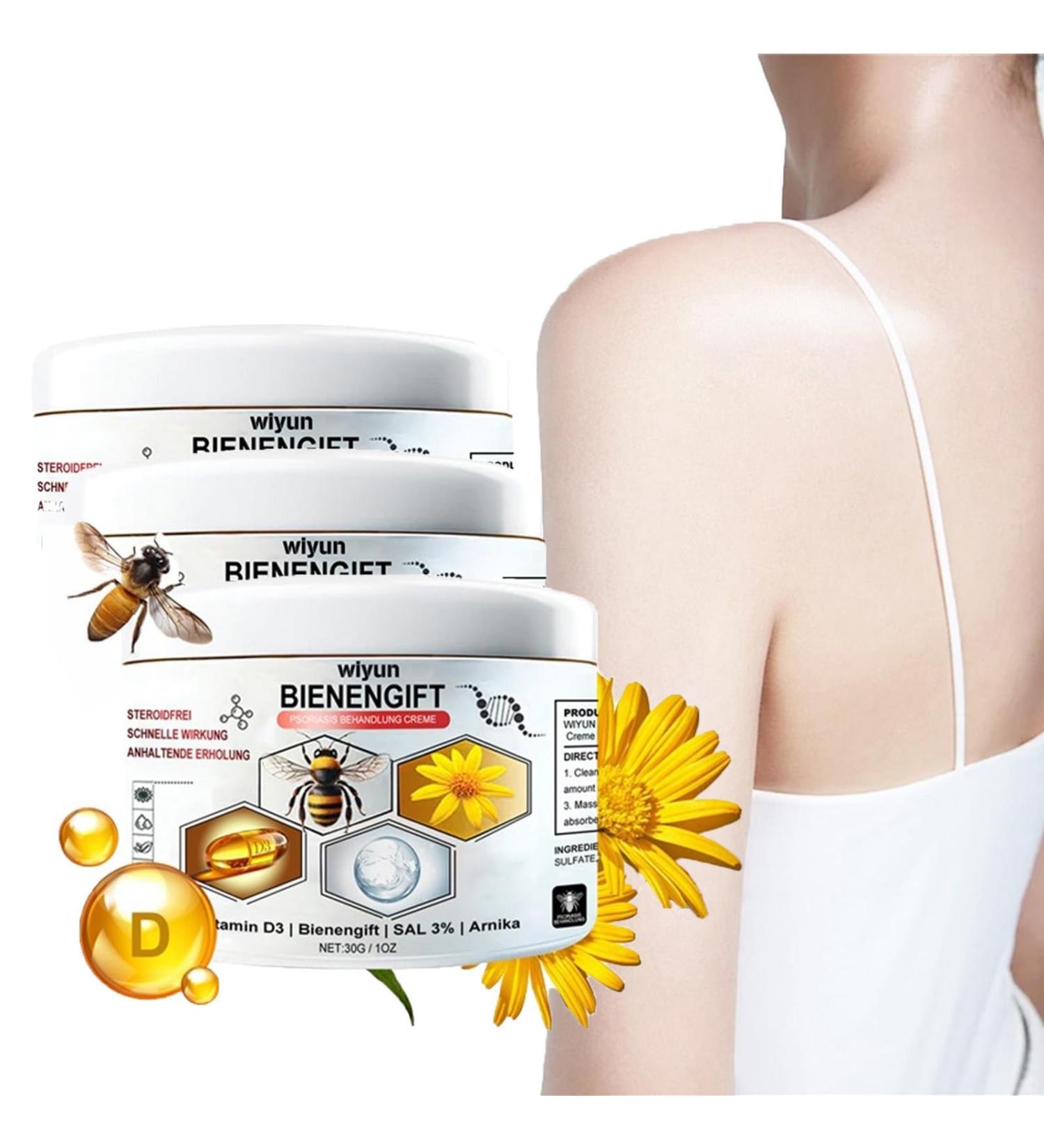 Todahof Bee Venom Psoriasis Treatment Cream Bee Venom Psoriasis Treatment Cream Todahof Bee Venom Relief Cream Todahof Bee Venom Ointment Psoriasis Cream 30 g (3 Pieces) 3pc - Buy Online on GoSupps.com