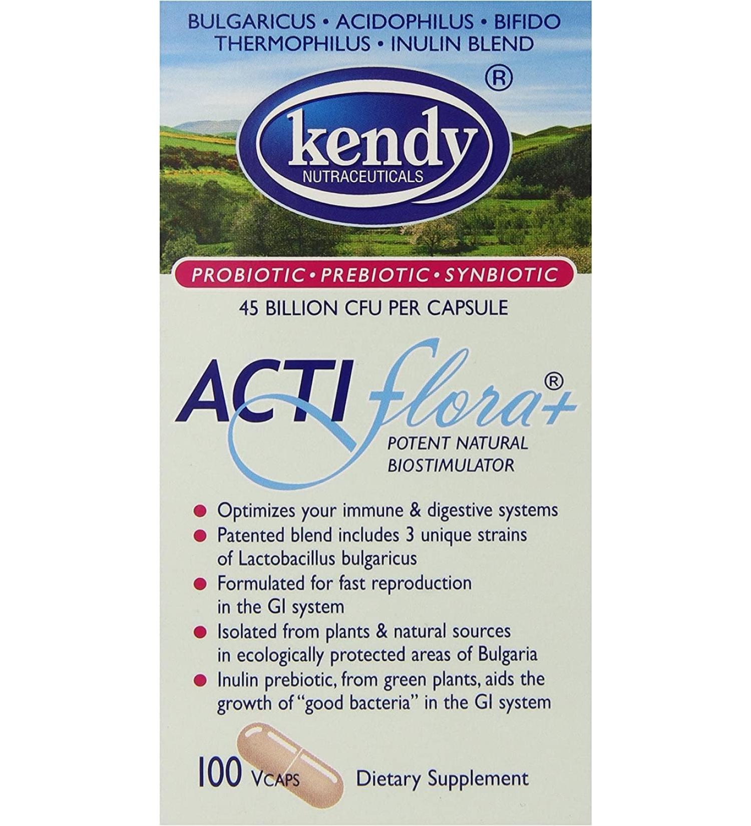 Actiflora + Synbiotic Kendy 100 VCaps - Premium PreProbiotic Supplement - Buy Online on GoSupps.com
