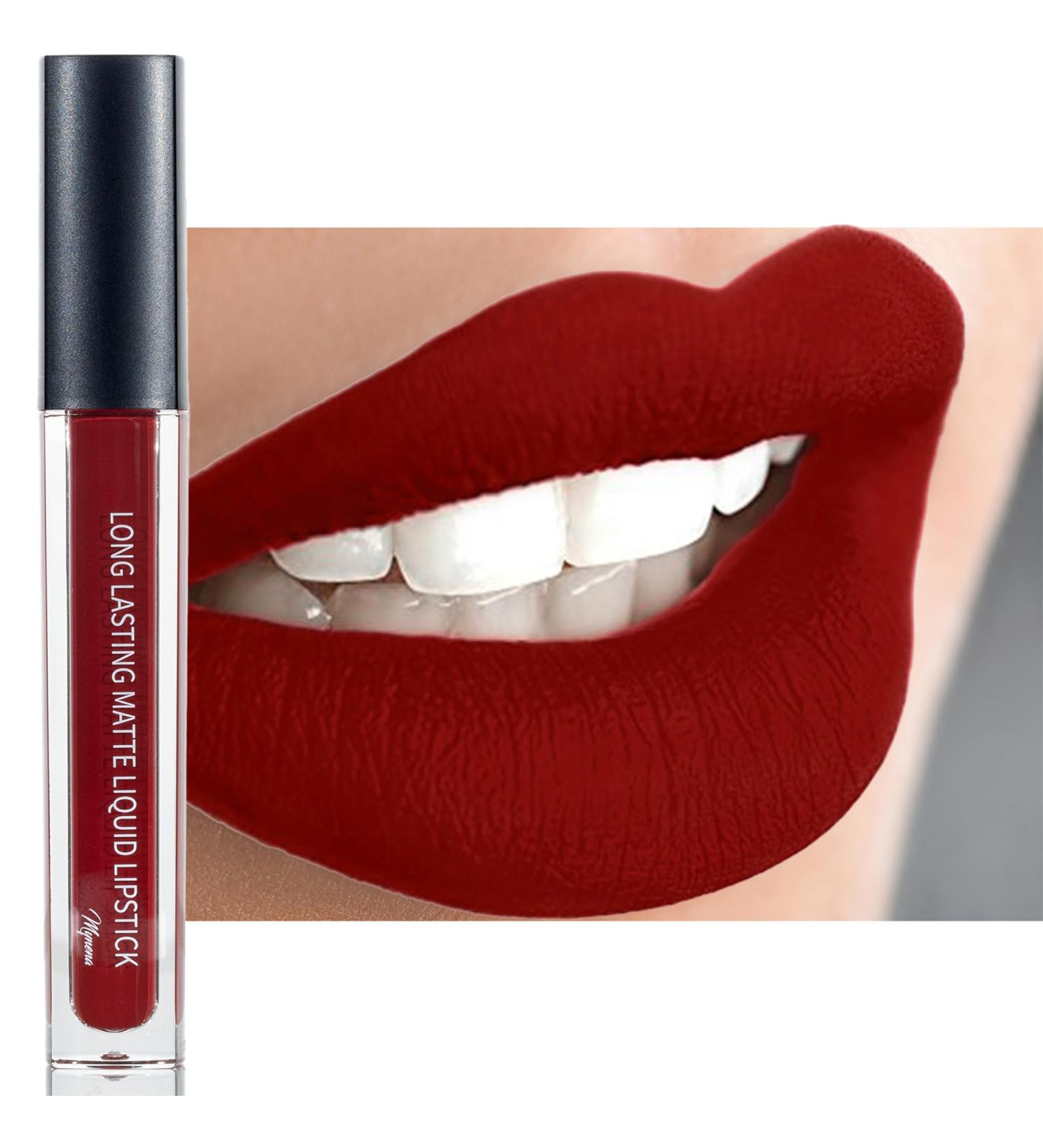 Mynena Red Matte Lipstick - Long-Lasting, Waterproof & Gluten-Free | Elle - Buy Online on GoSupps.com