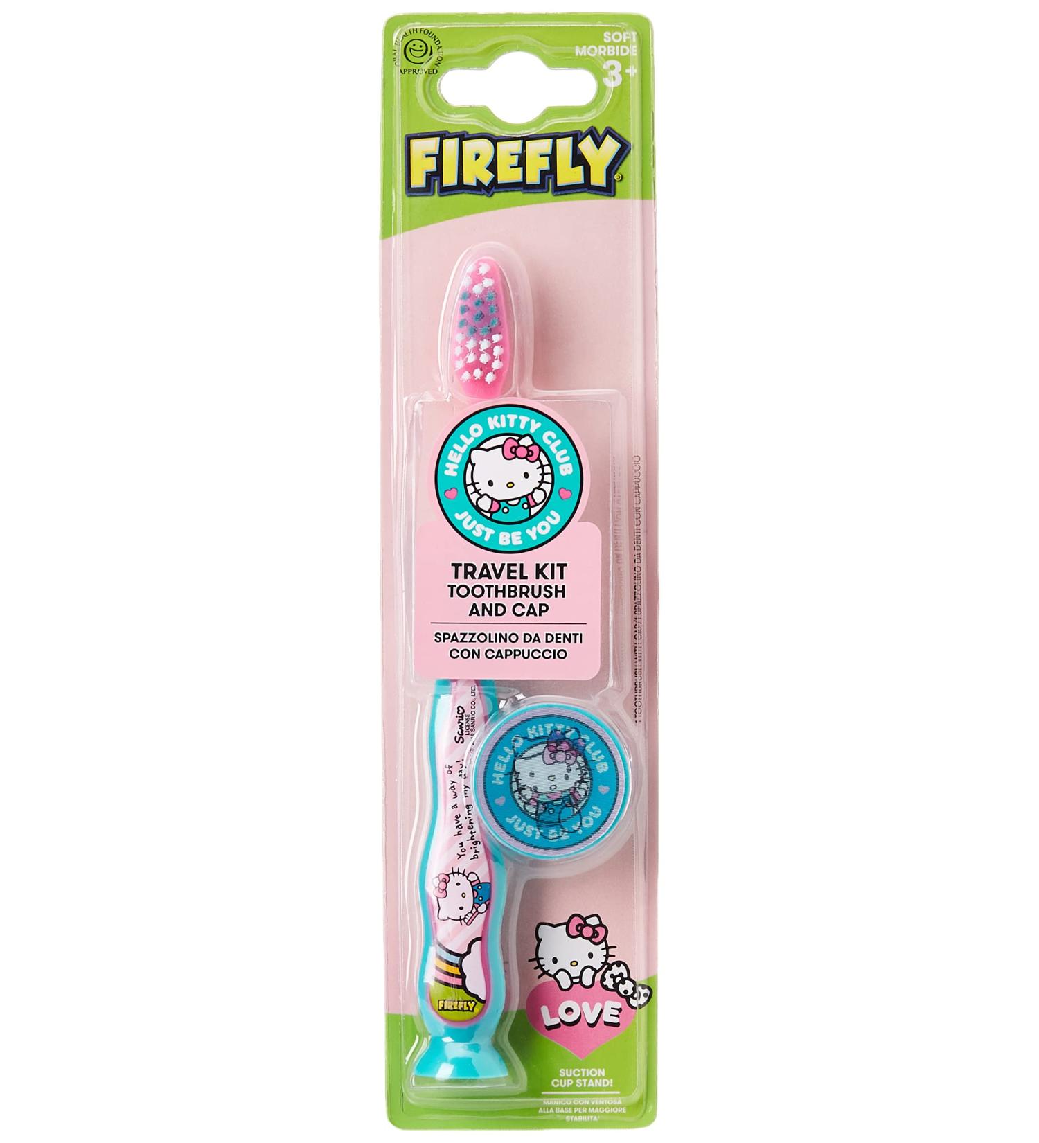 Hello Kitty Suction Toothbrush with Cap - Travel Kit | Convenient & Cute Dental Care Solution - Buy Online on GoSupps.com