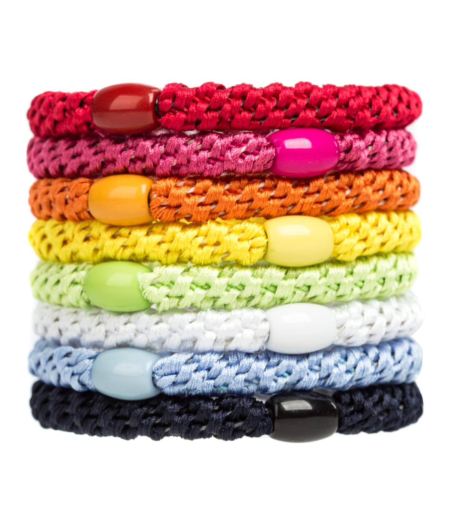 Gygyl Hair Ties for Women & Girls - 8 Color Elastic Ponytail Holders for Thick Hair - No Damage No Folds - Buy Online on GoSupps.com