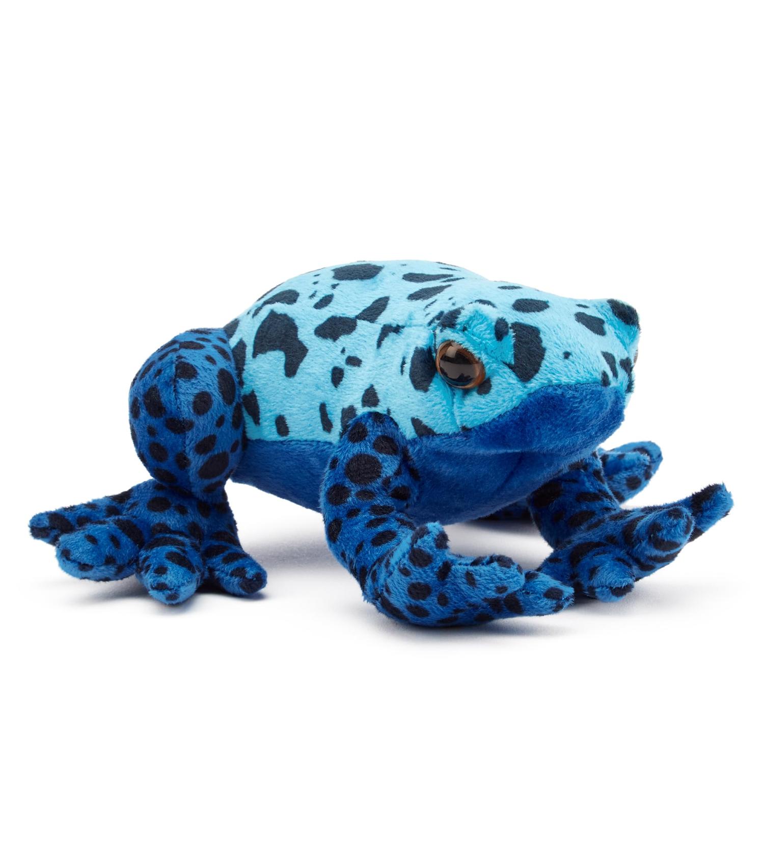 Zappi Co 100% Recycled Plush Poison Dart Frog Blue Toy - Eco-Friendly Stuffed Animal Collection for Newborns (15cm Width) - Buy Online on GoSupps.com