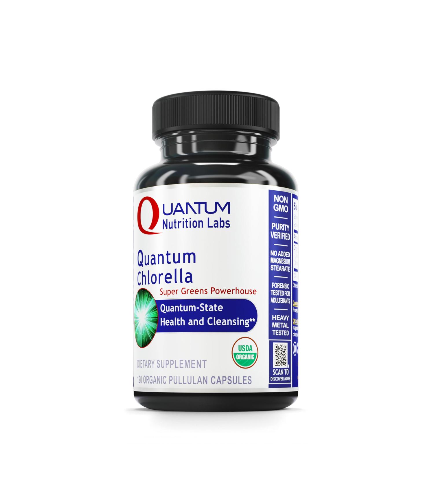 Quantum Nutrition Labs Quantum Chlorella - Chlorella Capsules Chlorophyll Capsules Organic Pills for Women & Men Chlorophyll Supplement - 120 Vegetarian Capsules - Buy Online on GoSupps.com