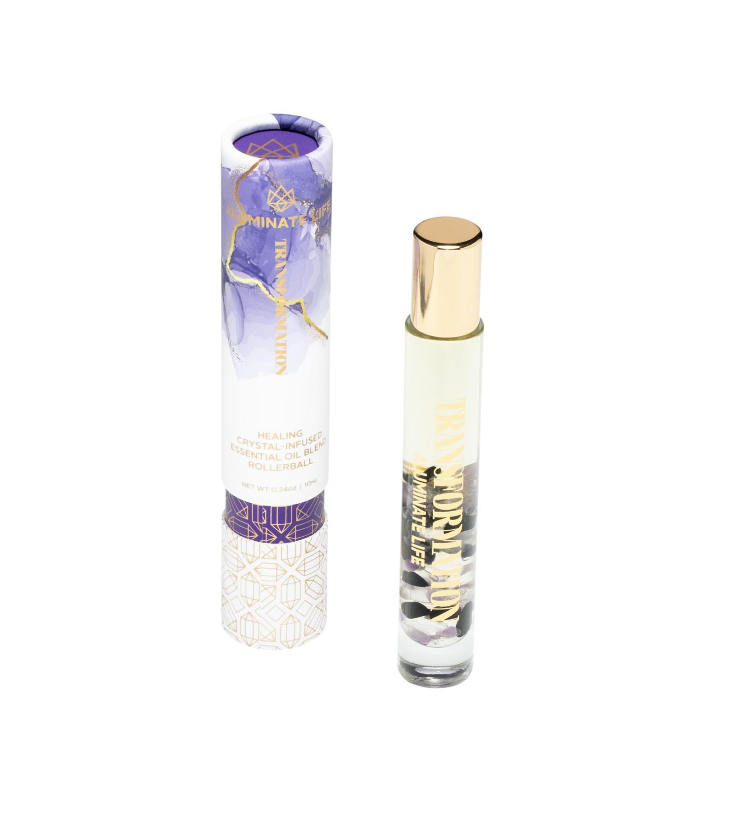 Essential Oil Rollerballs .34 OZ Transformation - Amethyst Crystal Infused - Scents of Jasmine Bergamot Vanilla & Cedar - Aromatherapy Roll On Oils Skin Care Massage Transformation 0.34 Fl Oz (Pack of 1) - Buy Online on GoSupps.com