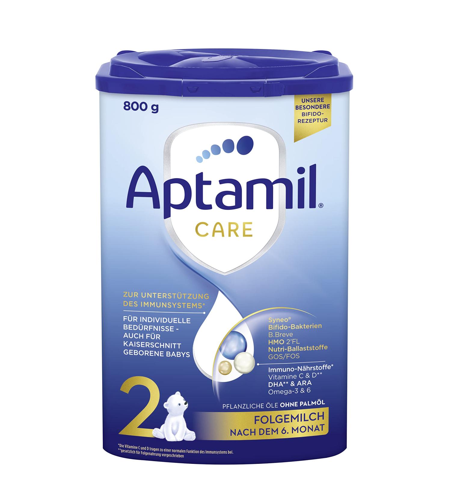 Aptamil Care 2 Follow-On Milk 800g | Omega 3 & 6 DHA & ARA | Palm Oil-Free Baby Food | International Shipping - Buy Online on GoSupps.com