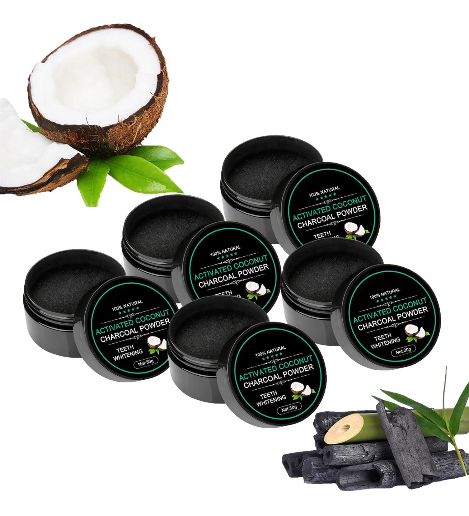 Natural Tooth Whitening Powder - Coconut Activated Carbon Brightening Original Toothpaste 5PC for White Teeth - Buy Online on GoSupps.com