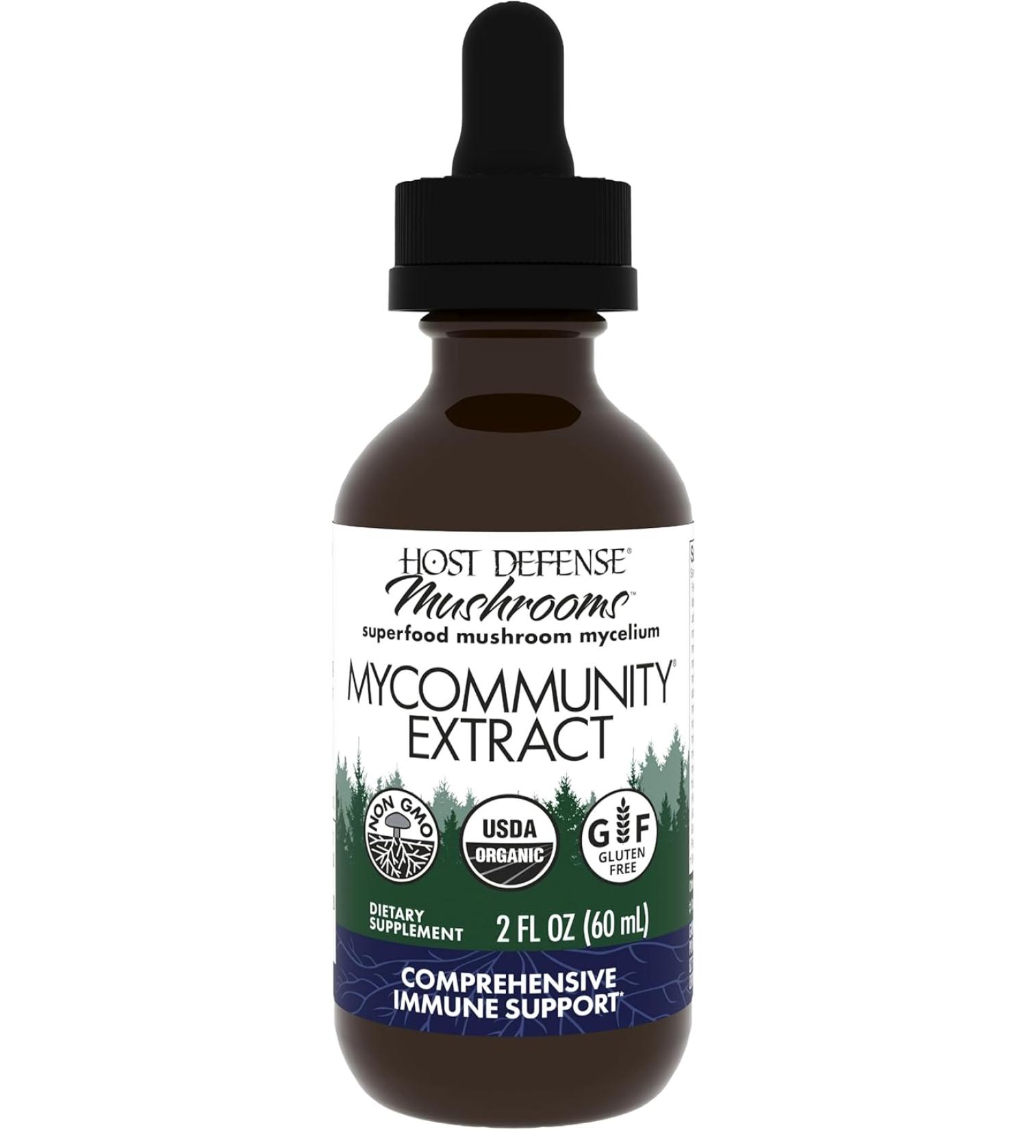 Host Defense MyCommunity Extract - Advanced Immune Support Supplement with Lion's Mane and Reishi - 2 fl oz - Buy Online on GoSupps.com