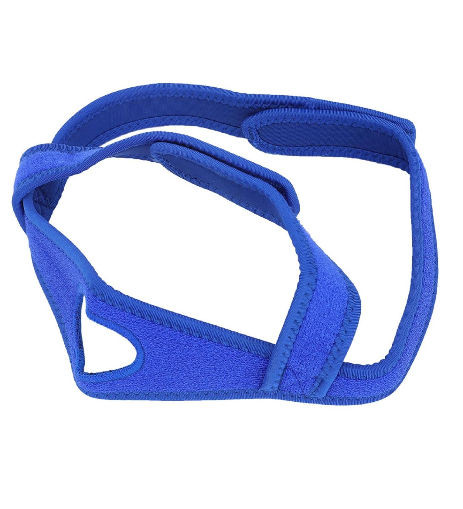 Adjustable Breathable Ergonomic Snoring Chin Strap for Men - Soft Snore Reduction Headband (Blue) | International Shipping Available - Buy Online on GoSupps.com