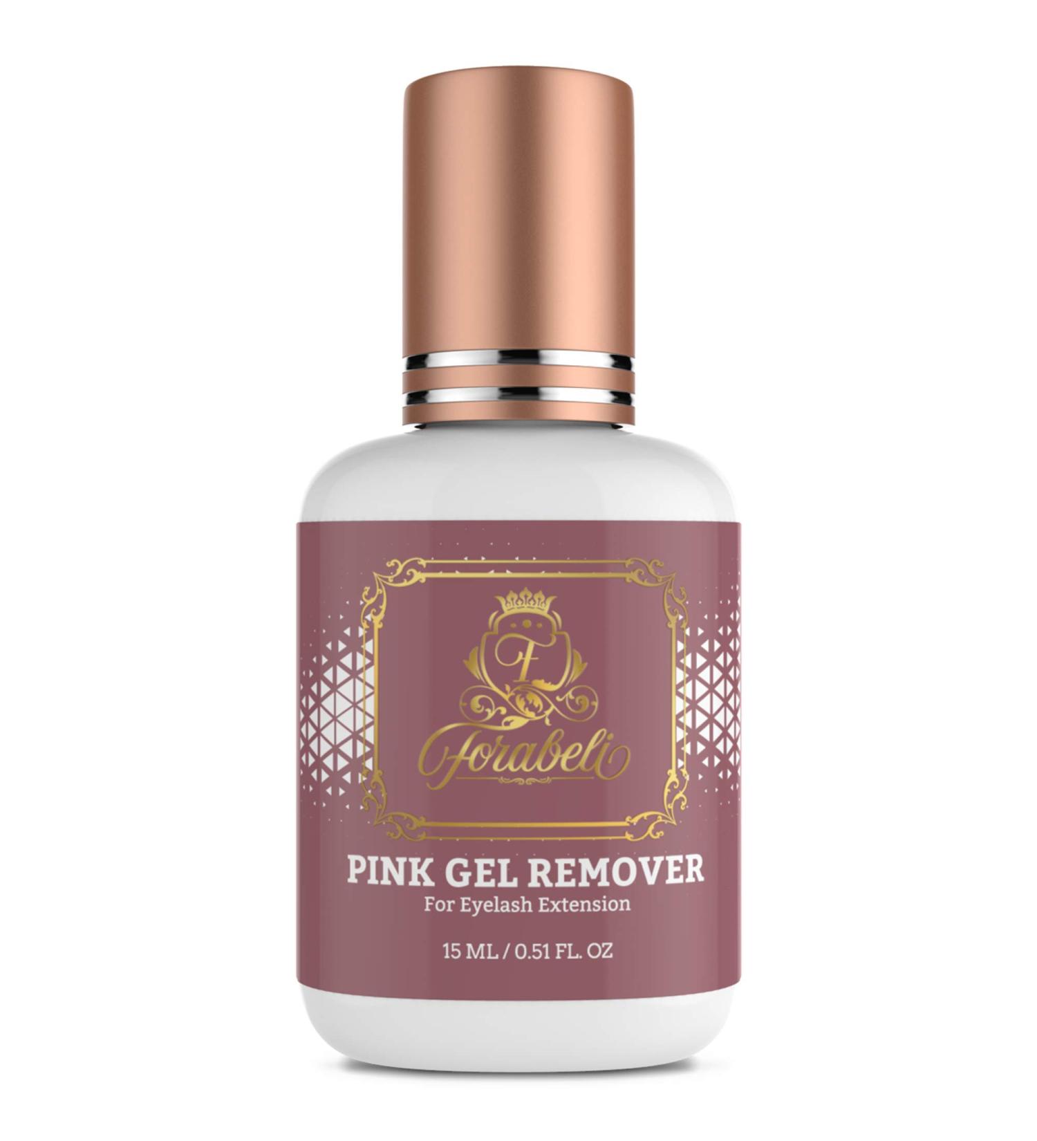 Forabeli Pink Gel Lash Extension Remover | Professional Eyelash Glue Remover | Fast Dissolution 60 Seconds 15ml - Buy Online on GoSupps.com
