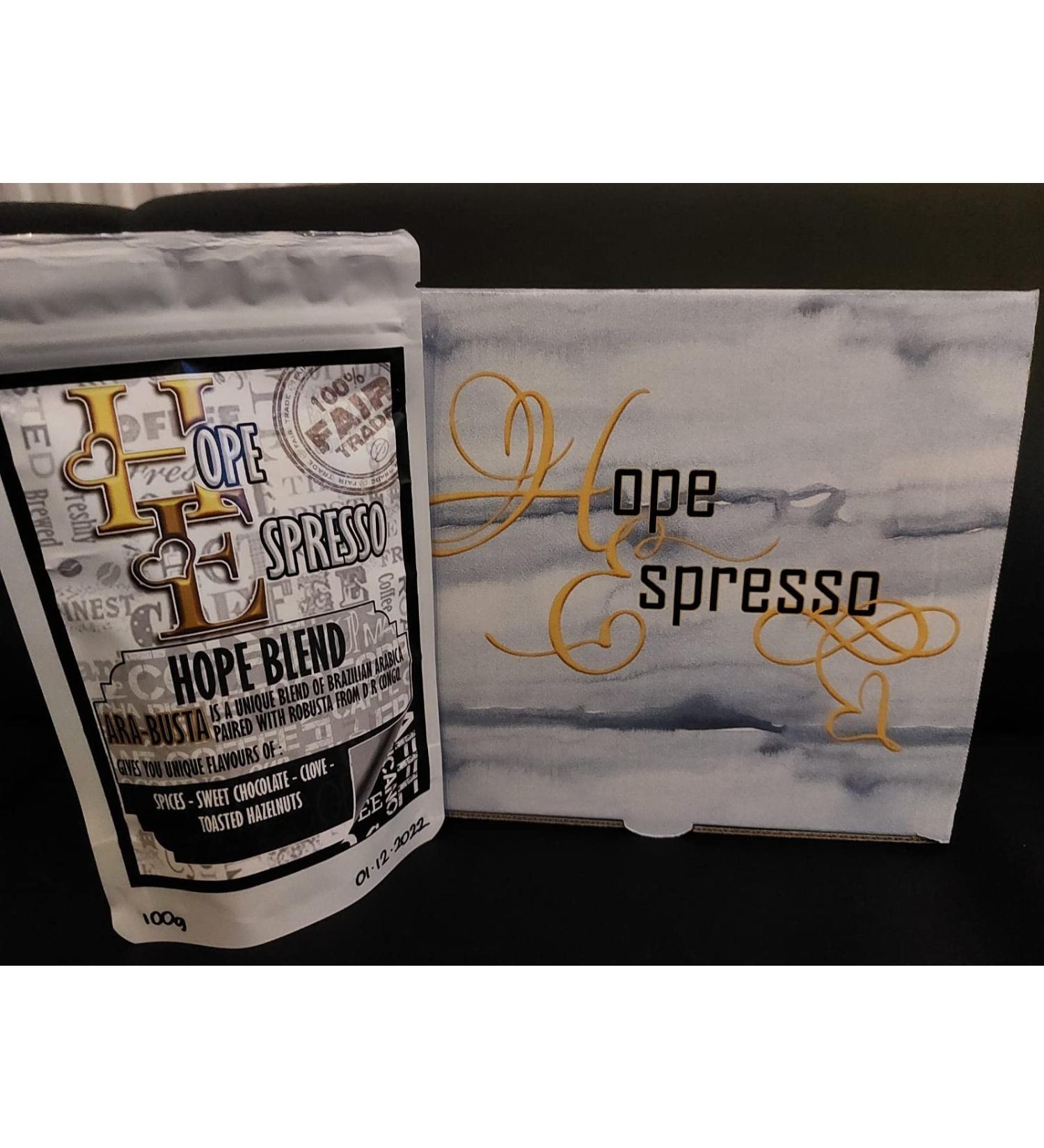 HOPE ESPRESSO ARABUSTA HOPE BLEND (ROBUSTA & ARABICA) COFFEE BEANS (250) 250.0 grams
