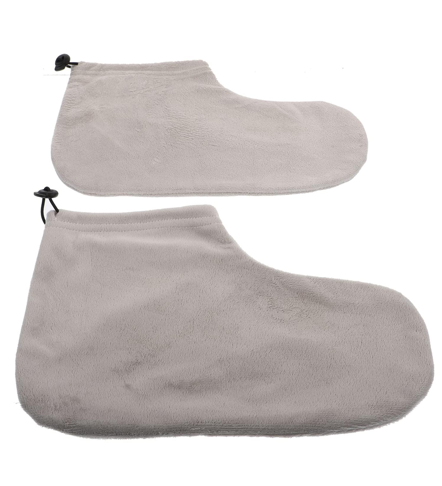 Paraffin Wax Foot Treatment Kit - Moisturizing Cotton Booties & Warmer for Women | Gray Foot Therapy - Buy Online on GoSupps.com