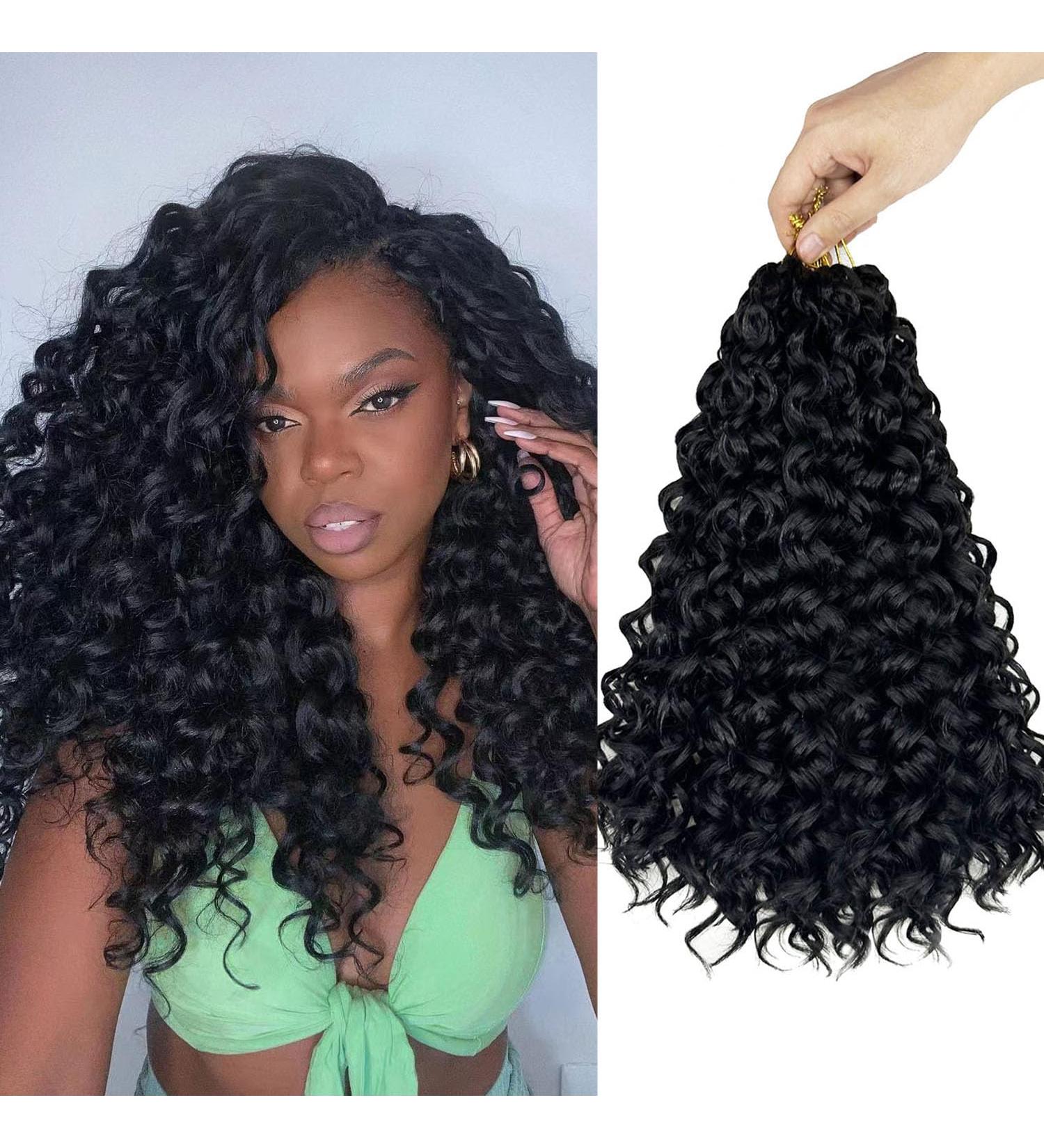 8 Packs GoGo Curl Crochet Hair 14 Inch for Black Women - Natural Black Synthetic Braiding Hair - Buy Online on GoSupps.com