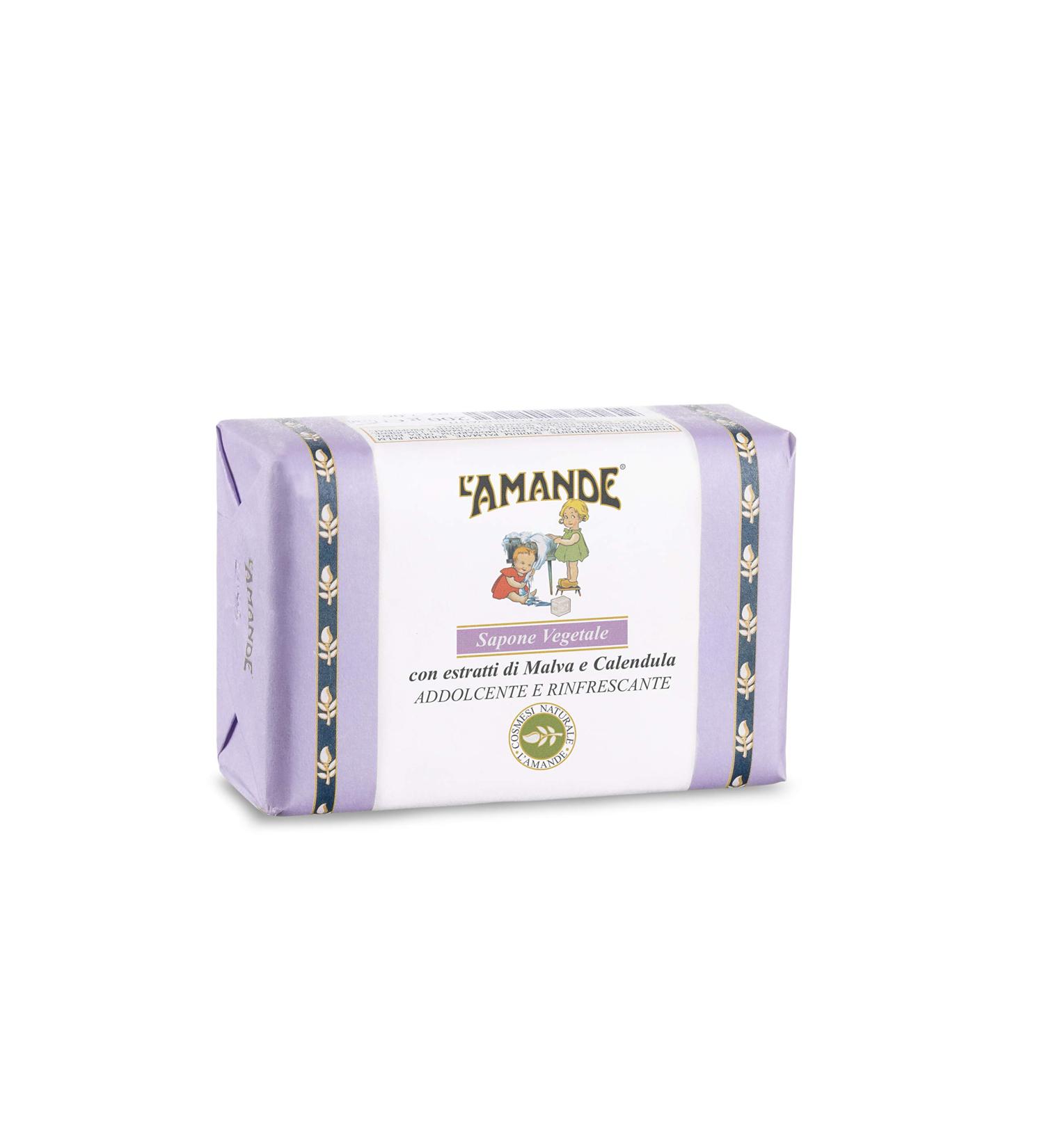L'Amande Savon V g tal Mauve/Calendula 200 g
