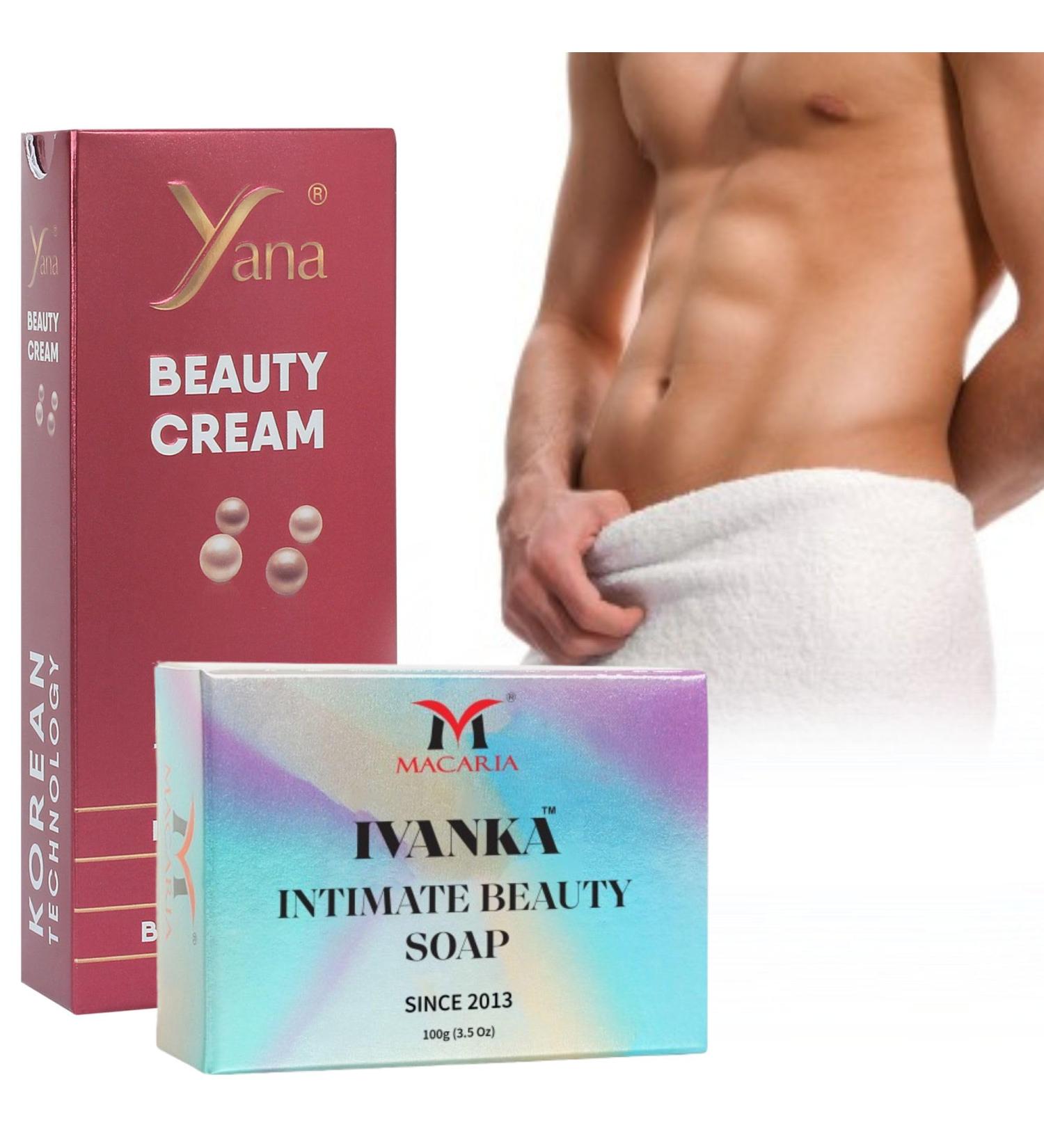Yana Cosmetics Pvt ltd Yana Beauty Cock Whitening Cream with Ivanka Intimate Beauty Cock Whitening Soap - Buy Online on GoSupps.com