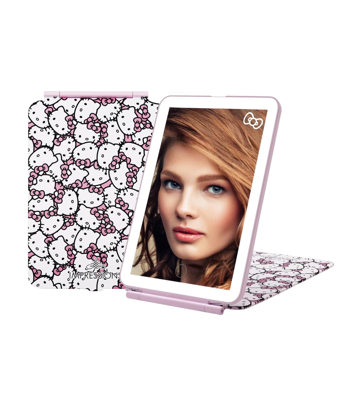 Hello Kitty Touch Pad Mini Tri-Tone Makeup Mirror with LED Strip & USB Extension - Buy Online on GoSupps.com