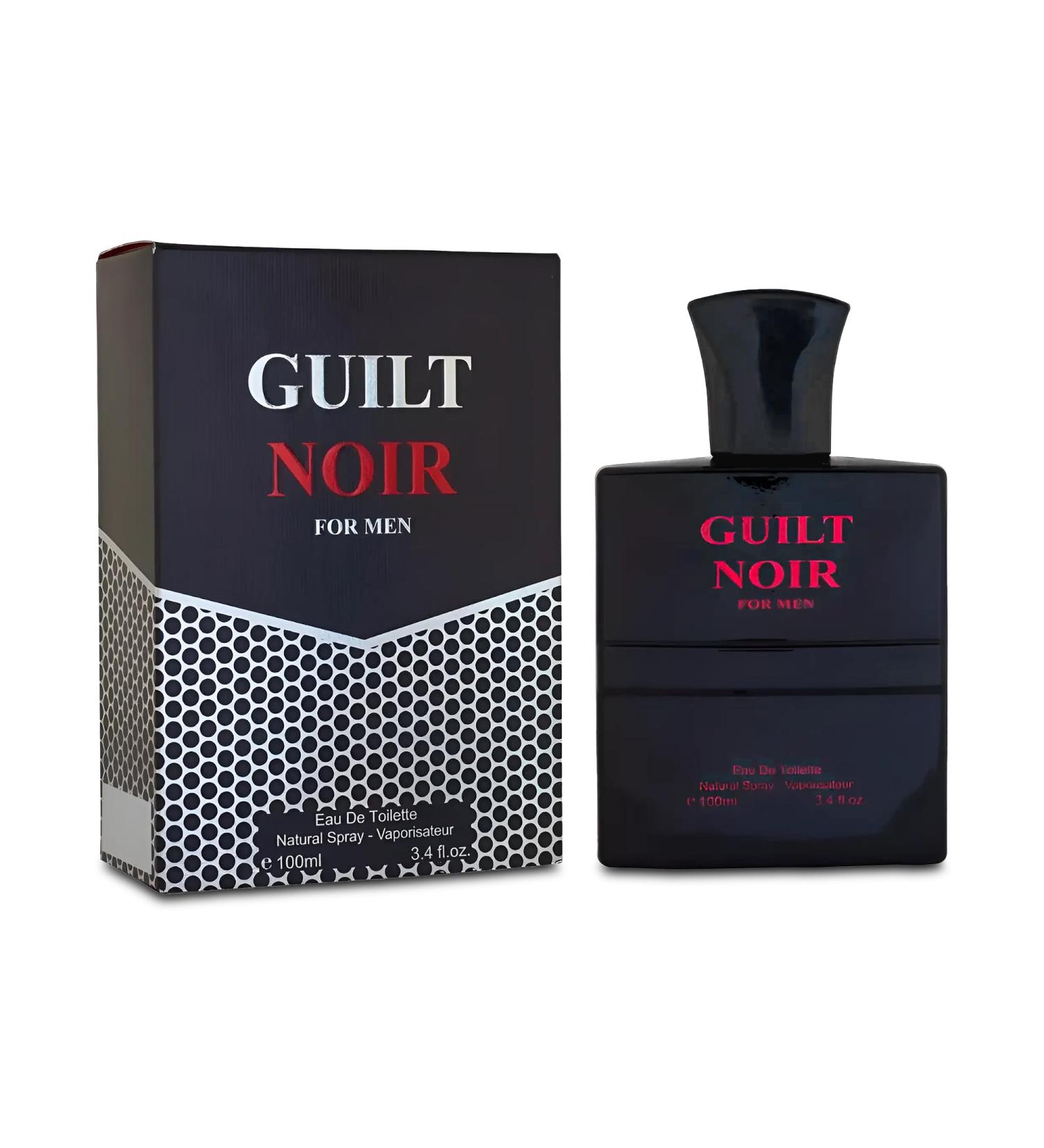 Guilt Noir Black For Men Sensual Woody Fragrance for Men | Long Lasting Cologne Aromatic Scent Eau de Parfum Natural Spray - Great Holiday Gift 3.4 Fl Oz/100 Ml - Buy Online on GoSupps.com