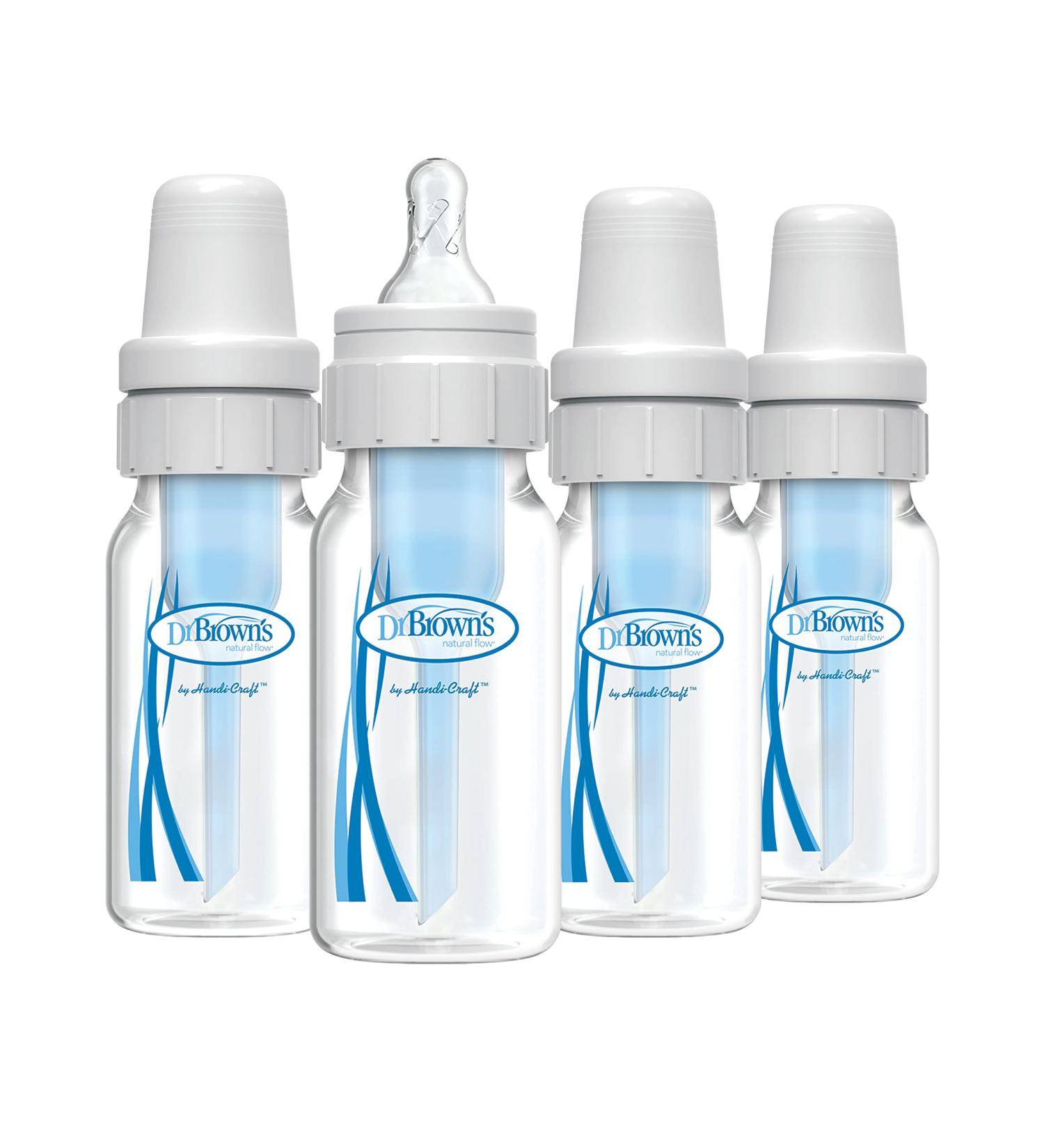 Dr. Brown s Natural Flow Anti-Colic Baby Bottle with Level 1 Slow Flow Nipples 4oz 4 Pack 4 Pack 4 oz - Buy Online on GoSupps.com