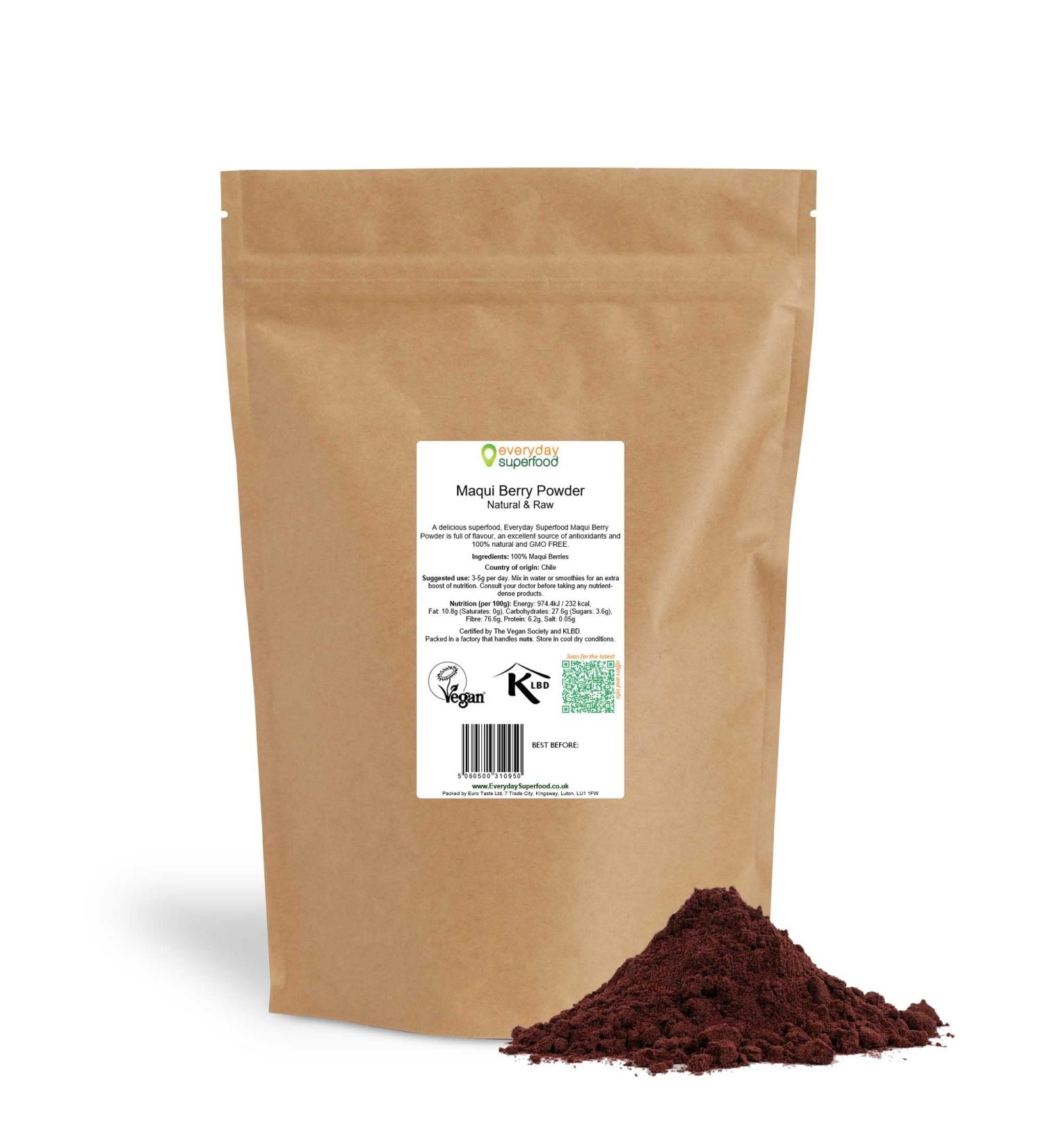 Maqui Berry Powder 1kg - Pure Dried Maqui Extract for Acai & Maca Blend - 1.00 kg Pack - Buy Online on GoSupps.com