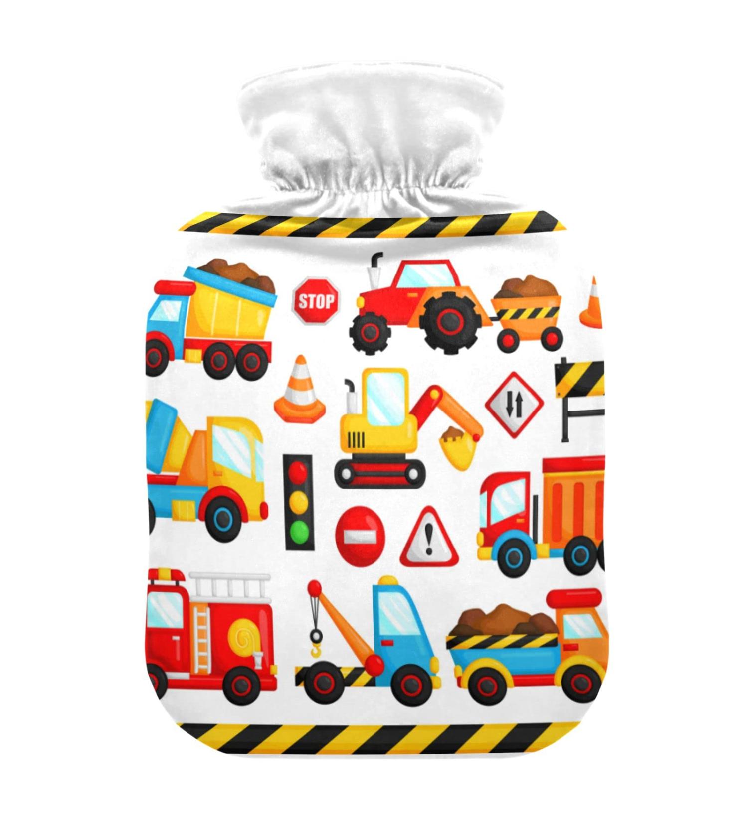 2L Heat Bottle - Durable Warm-Up Bag for Pain Relief | Perfect for Shoulders Neck and Cramps | Colorful Truck & Car Patterns - Buy Online on GoSupps.com