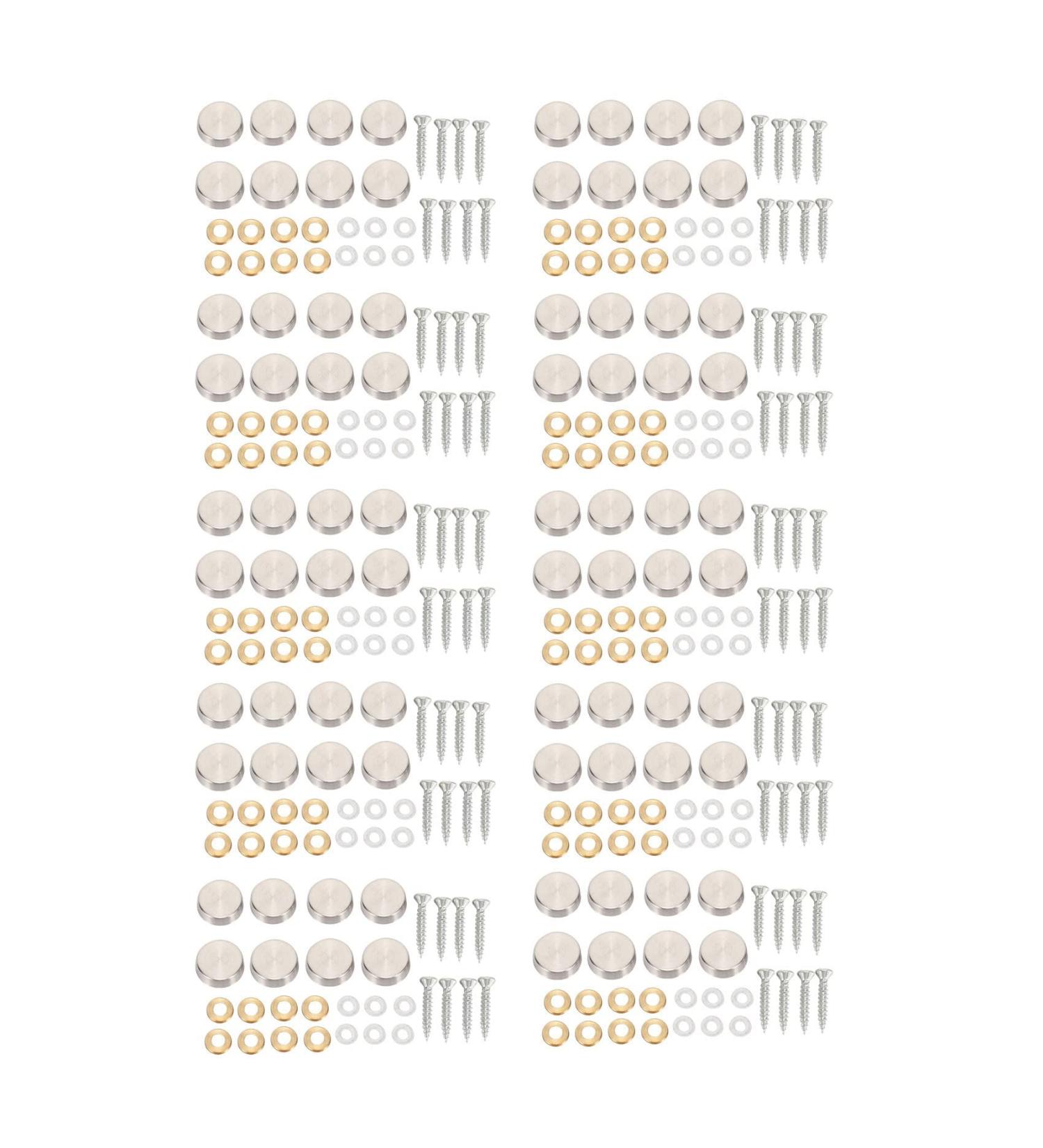 YUMIN 16 mm Stainless Steel Mirror Nail Screw Cap (80 Pieces) - Buy Online on GoSupps.com