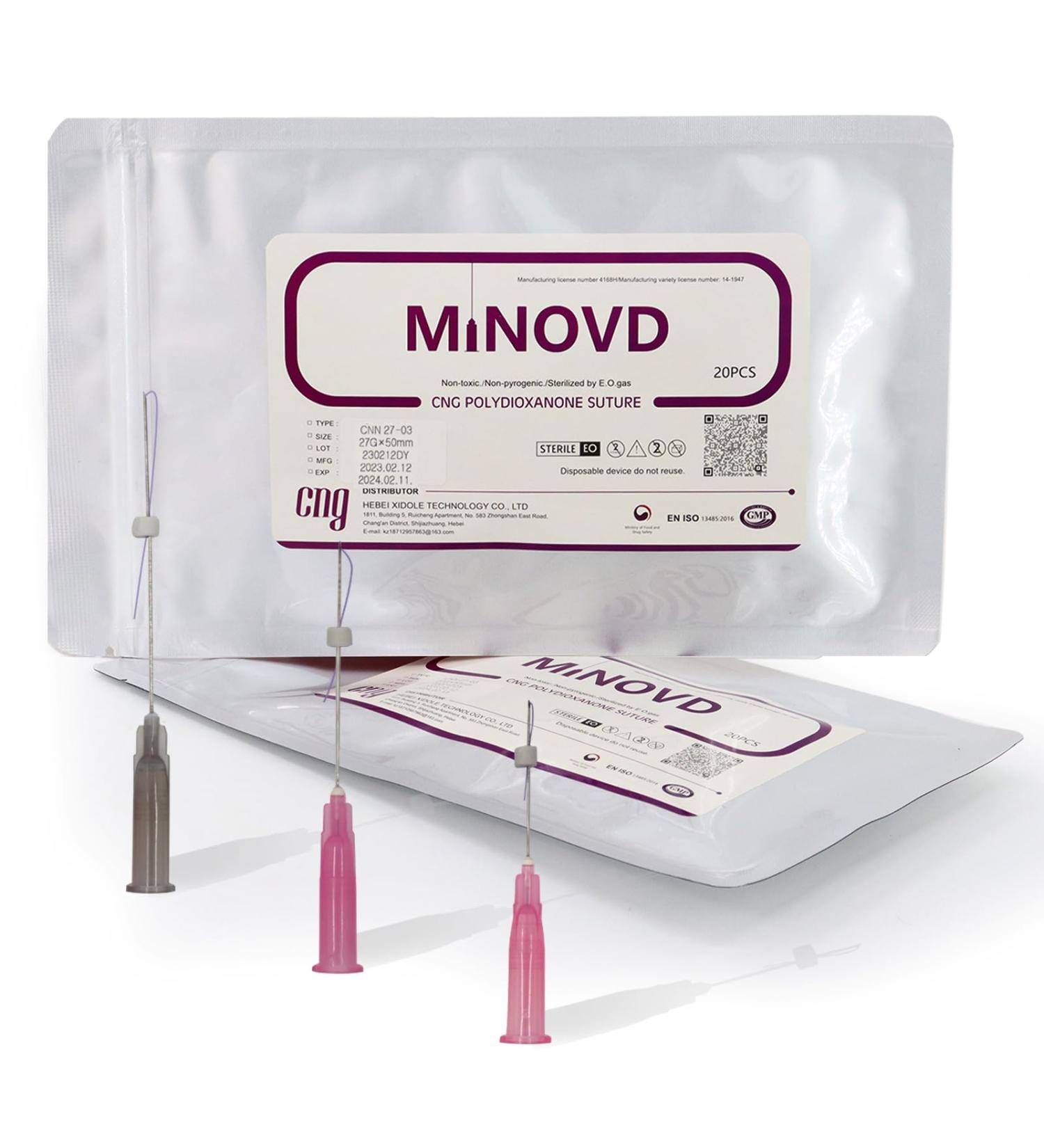 Minovd PDO Mono Threads 29g - 38mm 40 Pieces for Facial Lift | Improve Skin Structure & Reduce Fine Lines - Buy Online on GoSupps.com