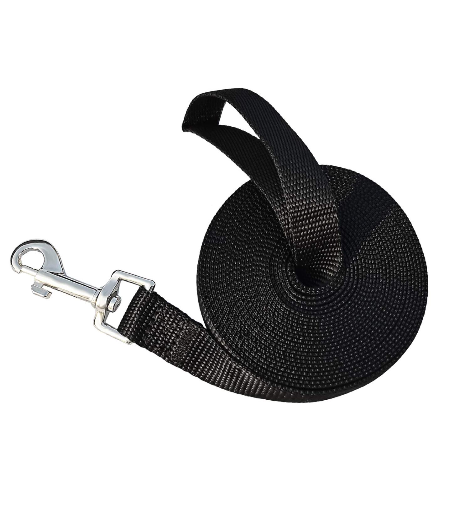 Dog Training Lead Leash 5m/32ft Long Dog Recall Lead Long Line for Dog Tracking Training Long Lead Leash for Pet Recall Obedience (Black) 5m Black - Buy Online on GoSupps.com