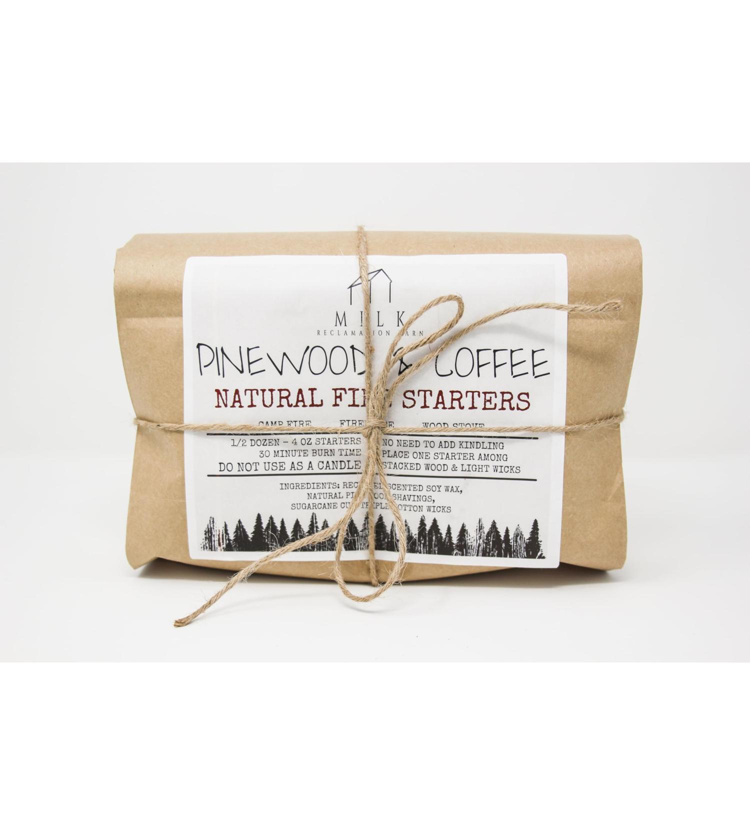 Pine Wood and Coffee Scented Fire Starters Set of 6 Home Fragrance Accessories