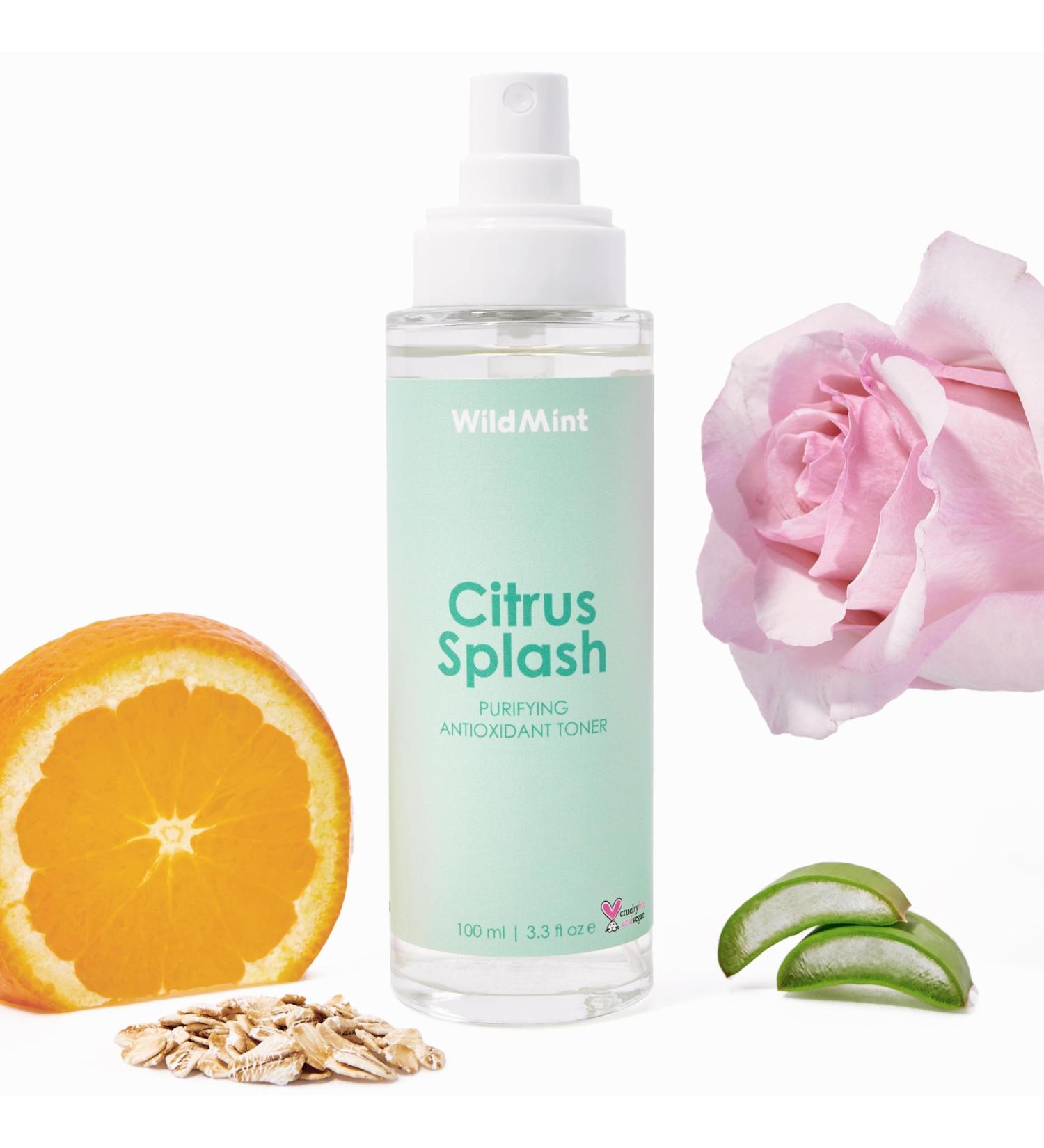 WildMint Citrus Splash Natural Face Toner | Brightening Toner for Sensitive Mature & Damaged Skin | Vitamin C for Dark Spots & Acne Prone Skin | UK Made Vegan & Cruelty-Free Skincare | 100ml - Buy Online on GoSupps.com