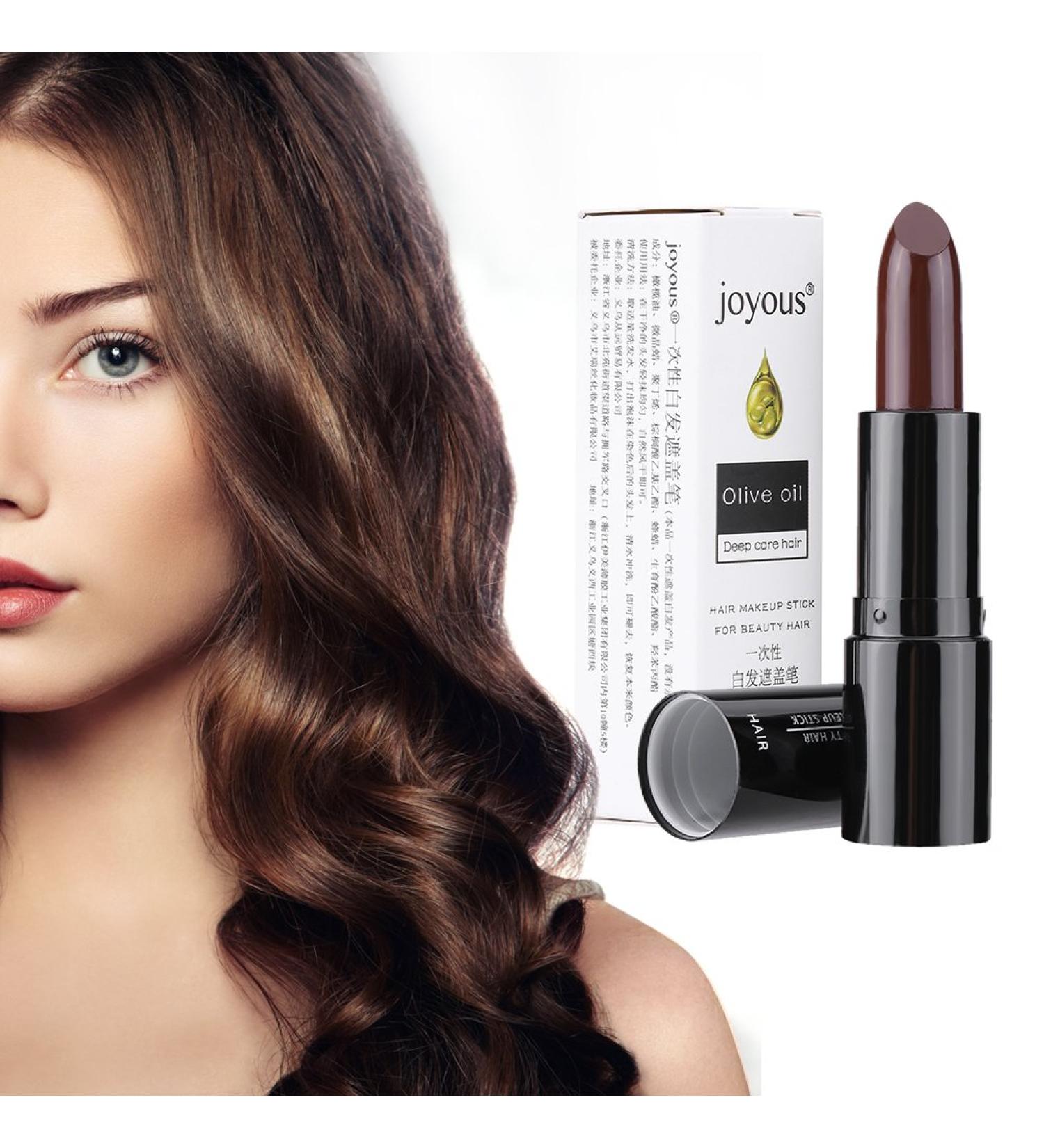 Root Color Temporary Hair Dye Pen - Coffee | DIY White Hair Coverage & Makeup Solution - Buy Online on GoSupps.com