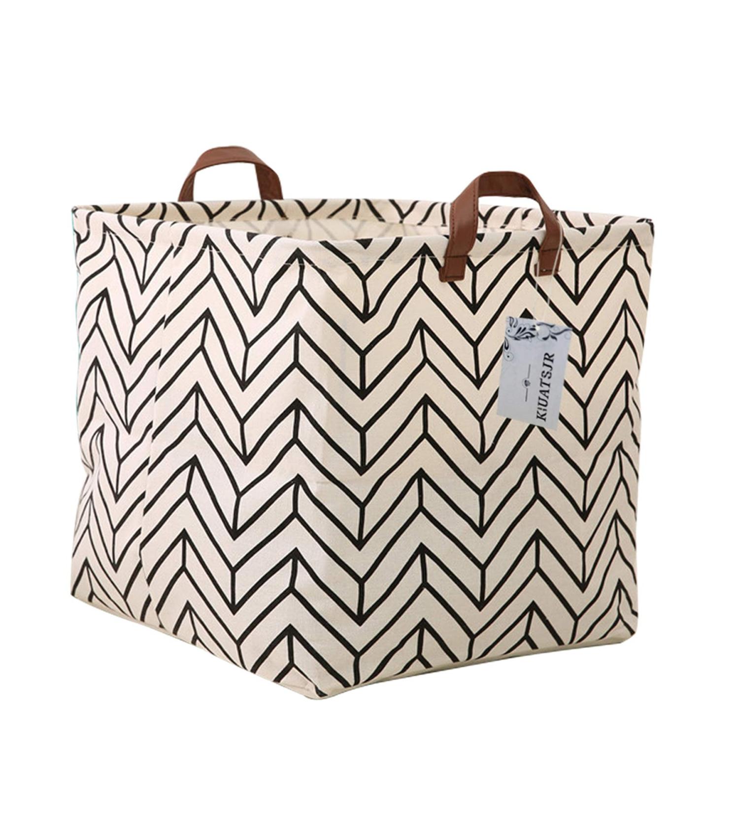 Geometric Square Storage Basket Organizer - Ideal for Toys, Books, Clothes, Home Office, Nursery, and Dorm Shelves - Gift Baskets for Pets and Gifts - Buy Online on GoSupps.com