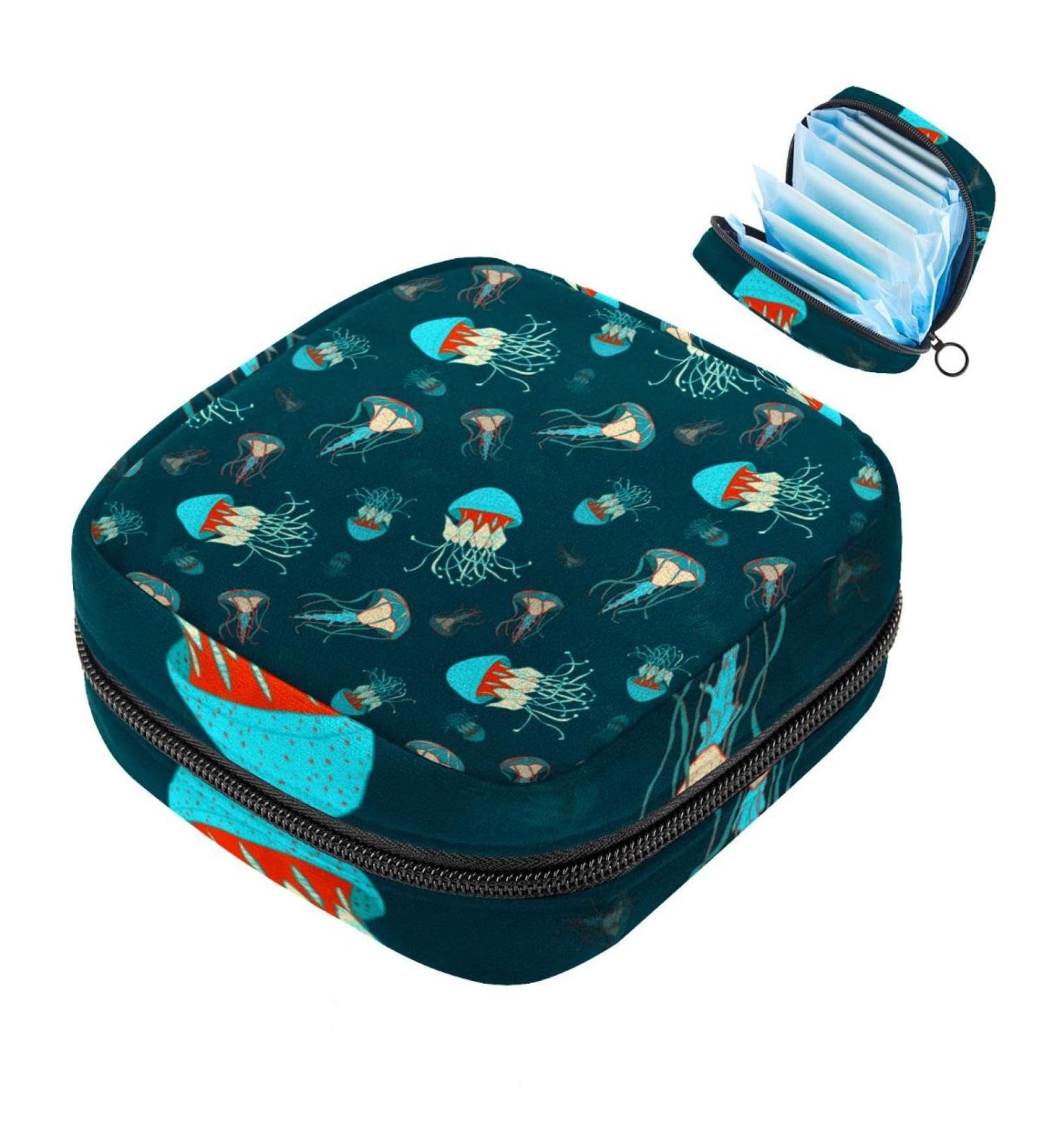 Seamless Jellyfish Sanitary Napkins & Menstrual Cup Pocket - Multicolored Periodic Inserts Panty Liners & Tampons for Girls & Women - Buy Online on GoSupps.com
