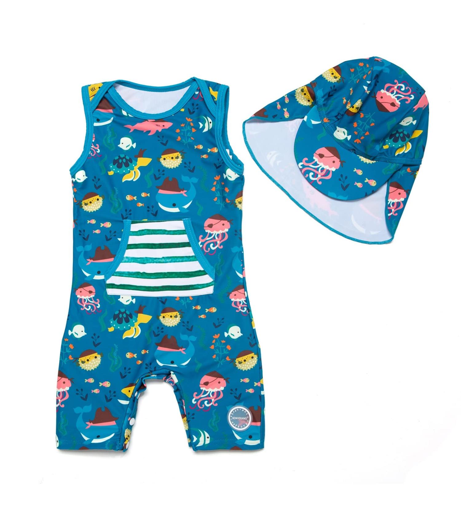 Bonverano Baby Boys Swimsuit 9-12 Months UPF 50+ Sun Protection One Piece - Buy Online on GoSupps.com