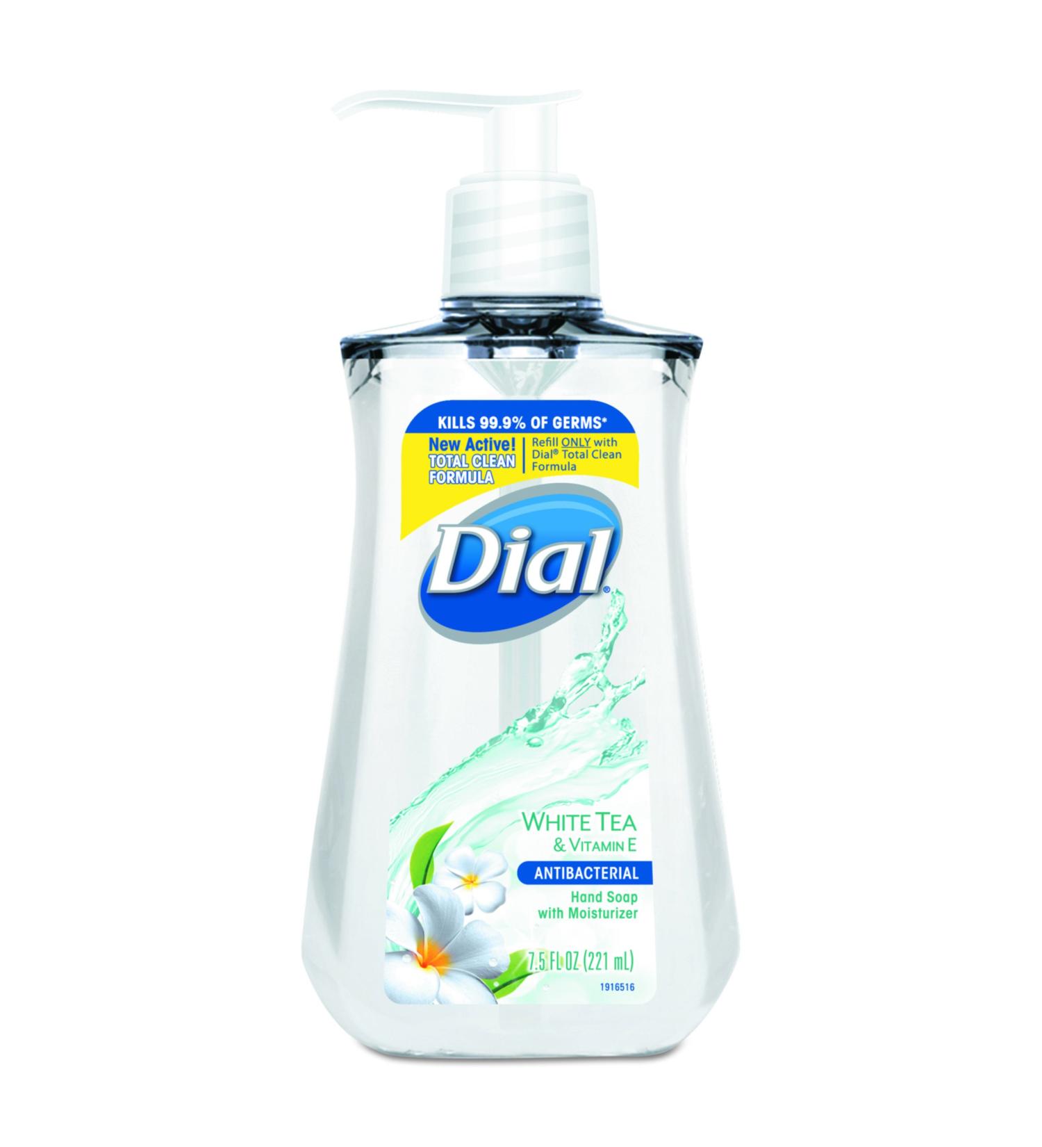 Dial Antibacterial Liquid Hand Soap White Tea 7.5 OZ (Pack of 12)