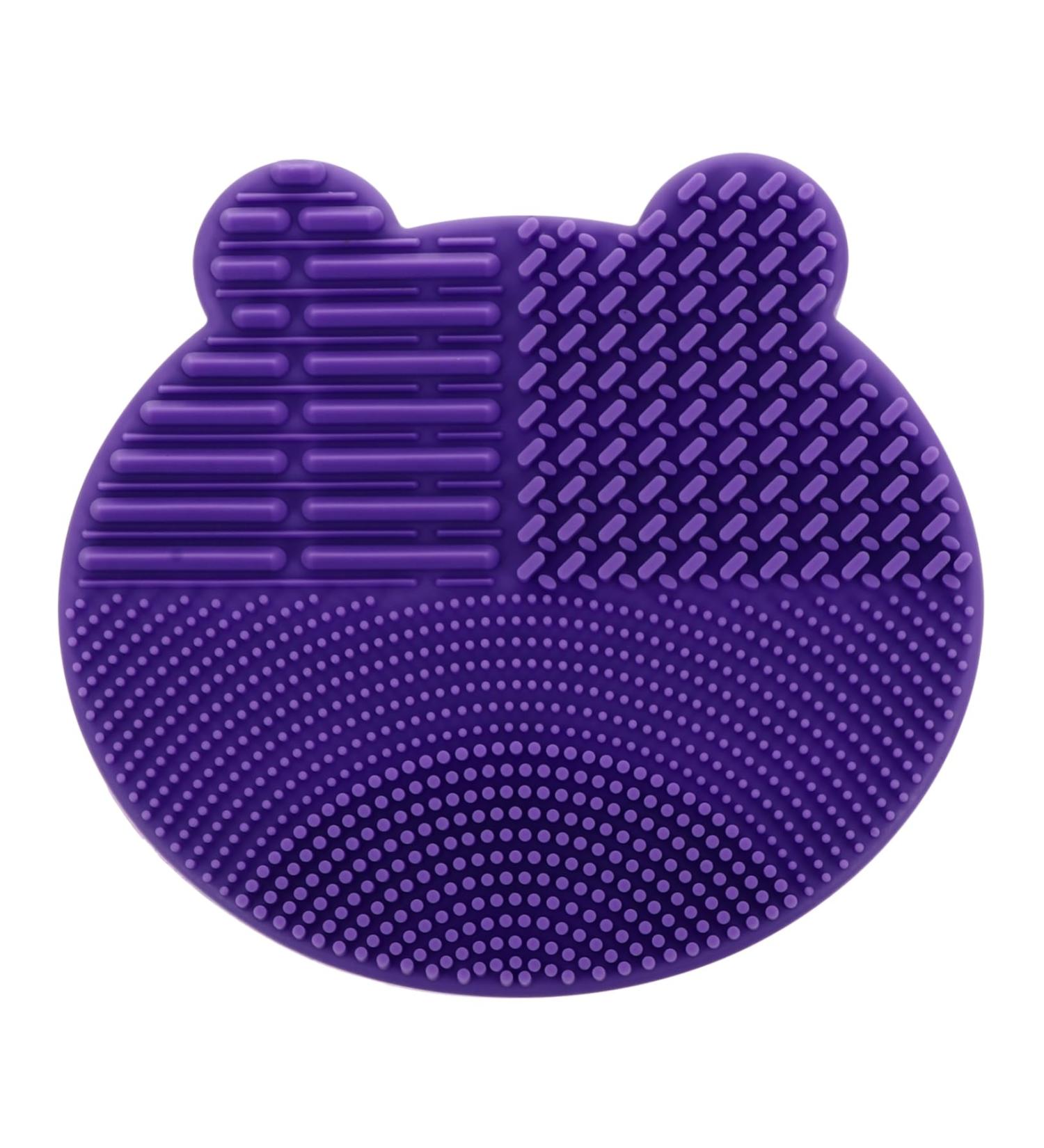 Housoutil 2 1 Makeup Brush Cleaning Pad Portable Hair Brush Cosmetic Brush Scrubber Mat Silicone Holder Portable Brush Cleaner Mat Silicone Tools Drying Rack Purple Silica Gel 2 in 1 11X10cm Purple - Buy Online on GoSupps.com