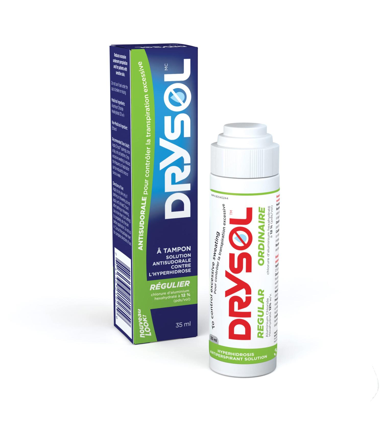 Drysol Clinical Strength Antiperspirant Available with the Best Clinical Strength Protection (Drysol 12% Regular) Regular dab-on 35 ml - Buy Online on GoSupps.com