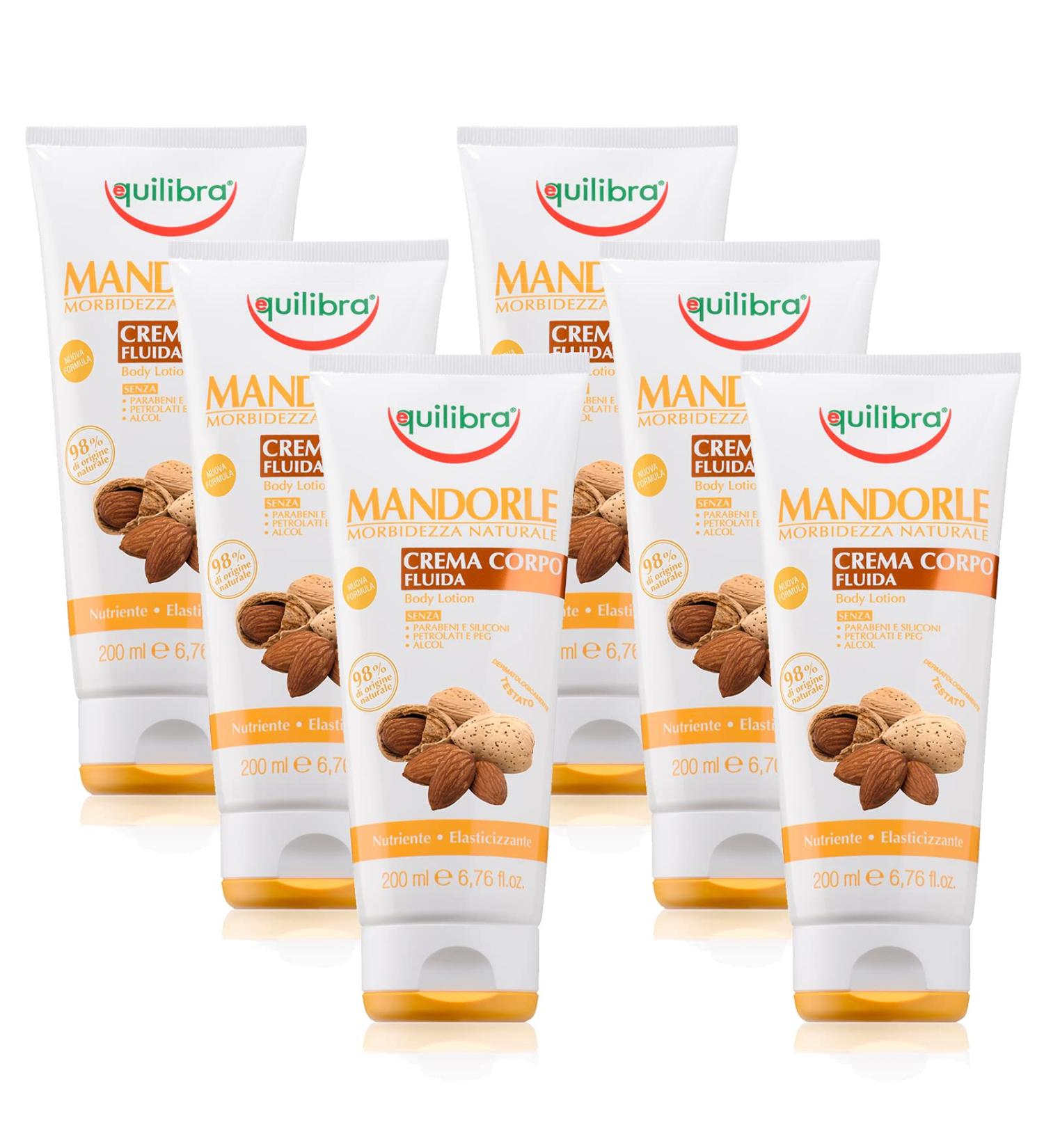 Equilibra Equilibra Almond Fluid Body Cream 6 Pieces (6 x 200 ml)