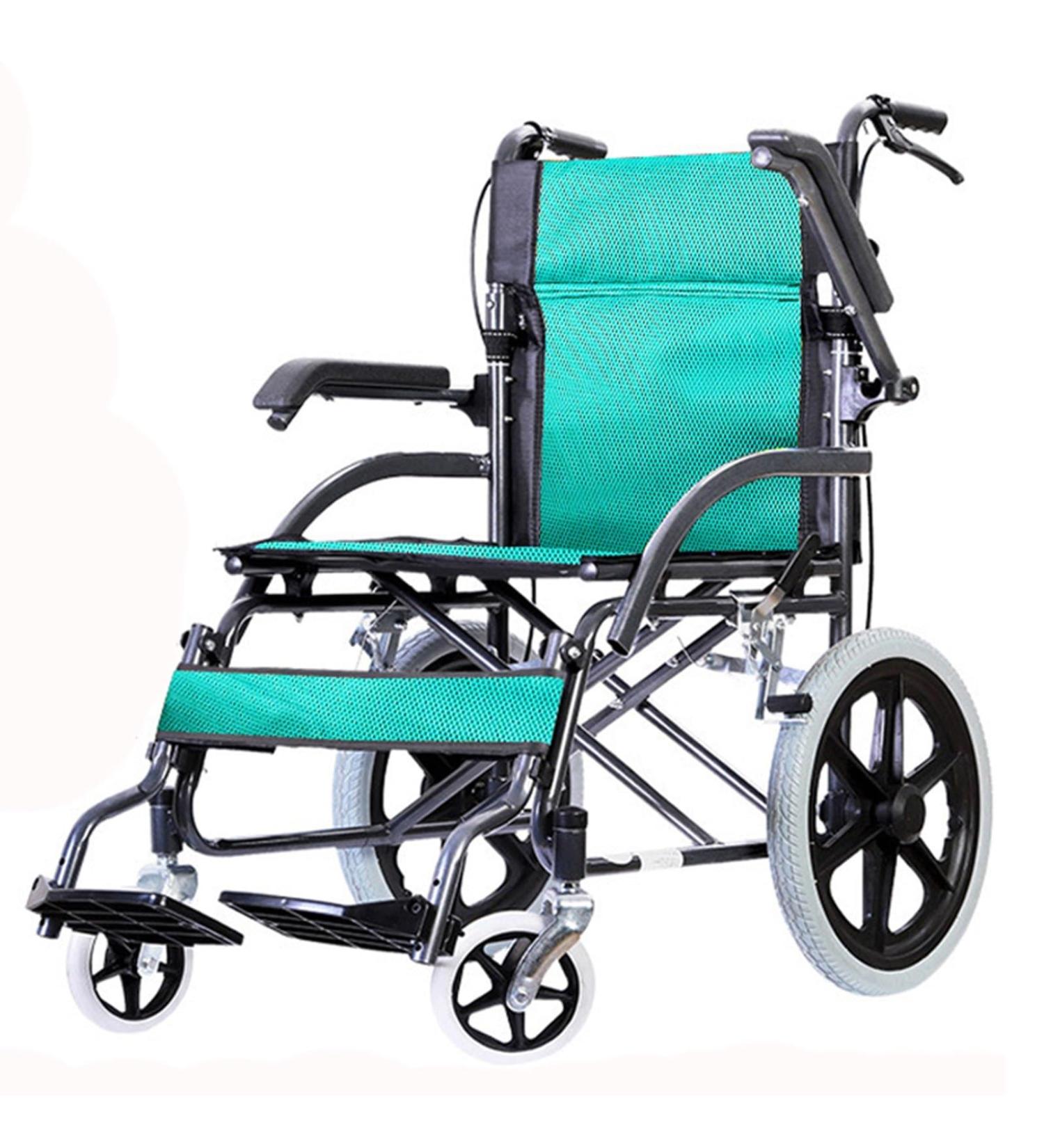 Self Propelled Folding Wheelchair Portable Travel Wheelchairs Small Ultra-Light Elderly Handicapped Portable Trolley Scooter (Color : A) - Buy Online on GoSupps.com