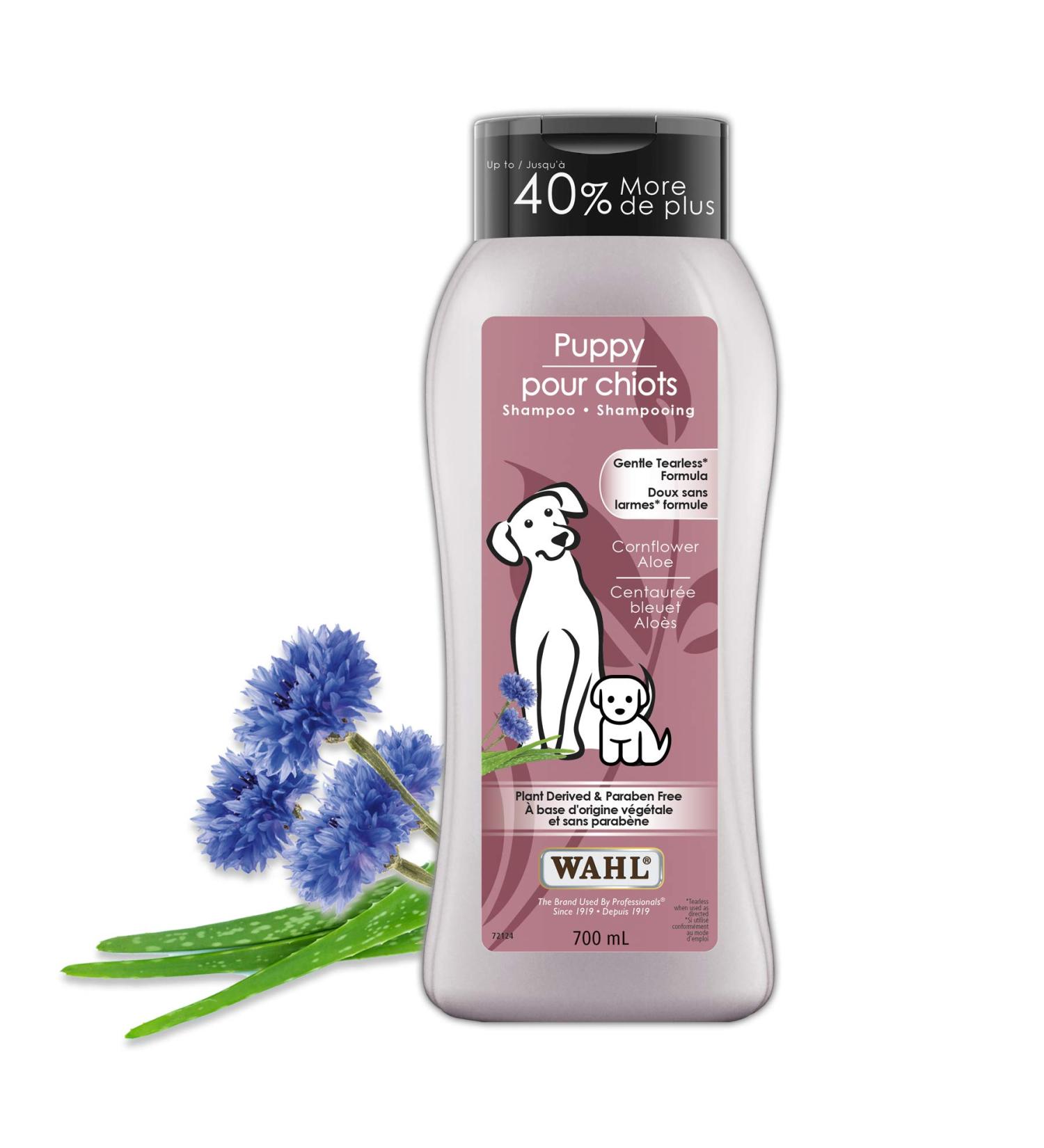 Wahl Canada Puppy Shampoo Plant Derived Shampoo in Cornflower Aloe to Gently Cleanse and Protect Your Puppy's Delicate Skin Paraben-Free 700ml model 58320 - Buy Online on GoSupps.com