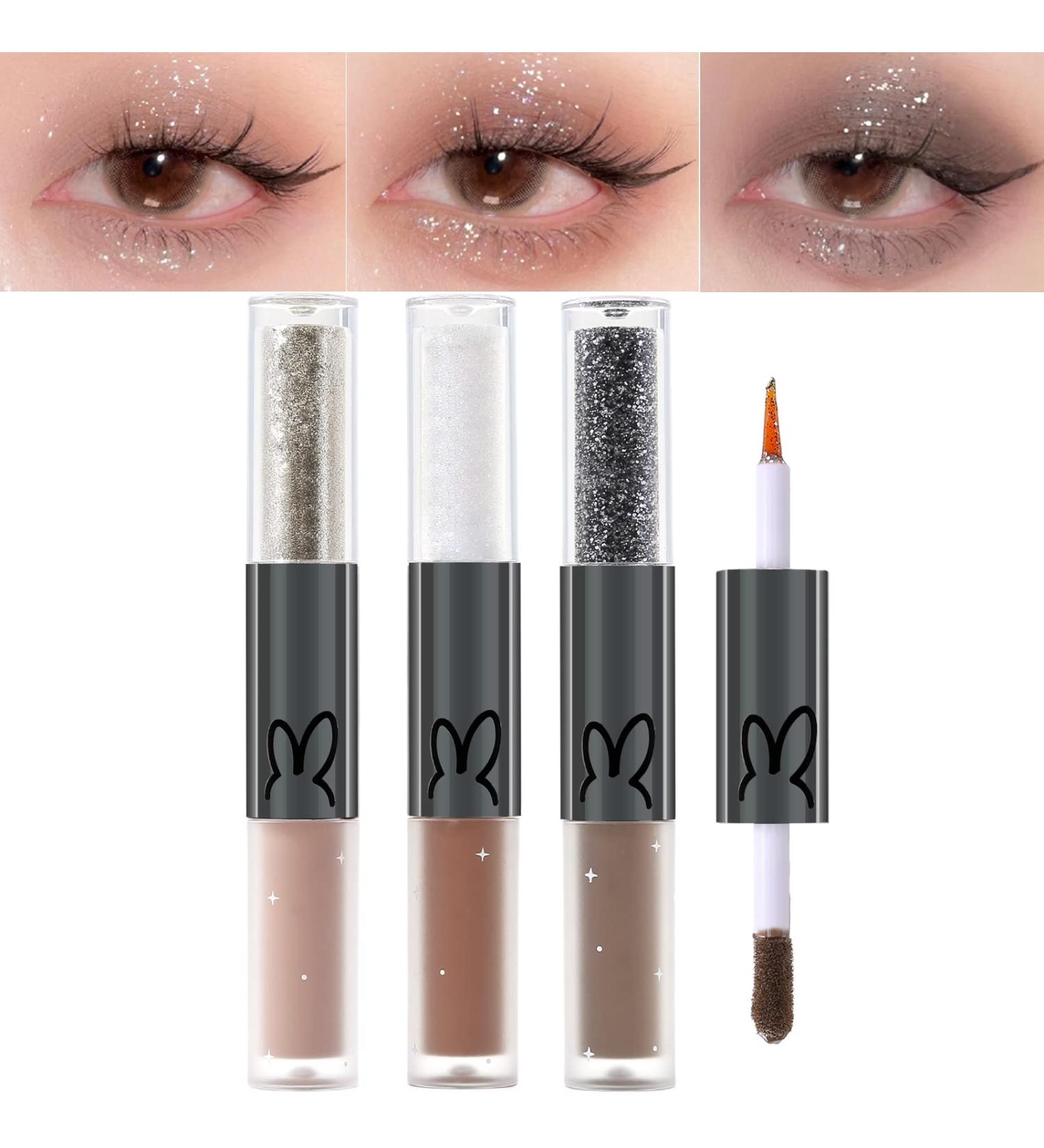 Erinde 3PCS Liquid Glitter Matte Eyeshadow & Eyeliner Set | Korean Shimmer & Matte Cream Eyeshadow | Christmas Eye Makeup | Long Lasting Formula - #02 - Buy Online on GoSupps.com