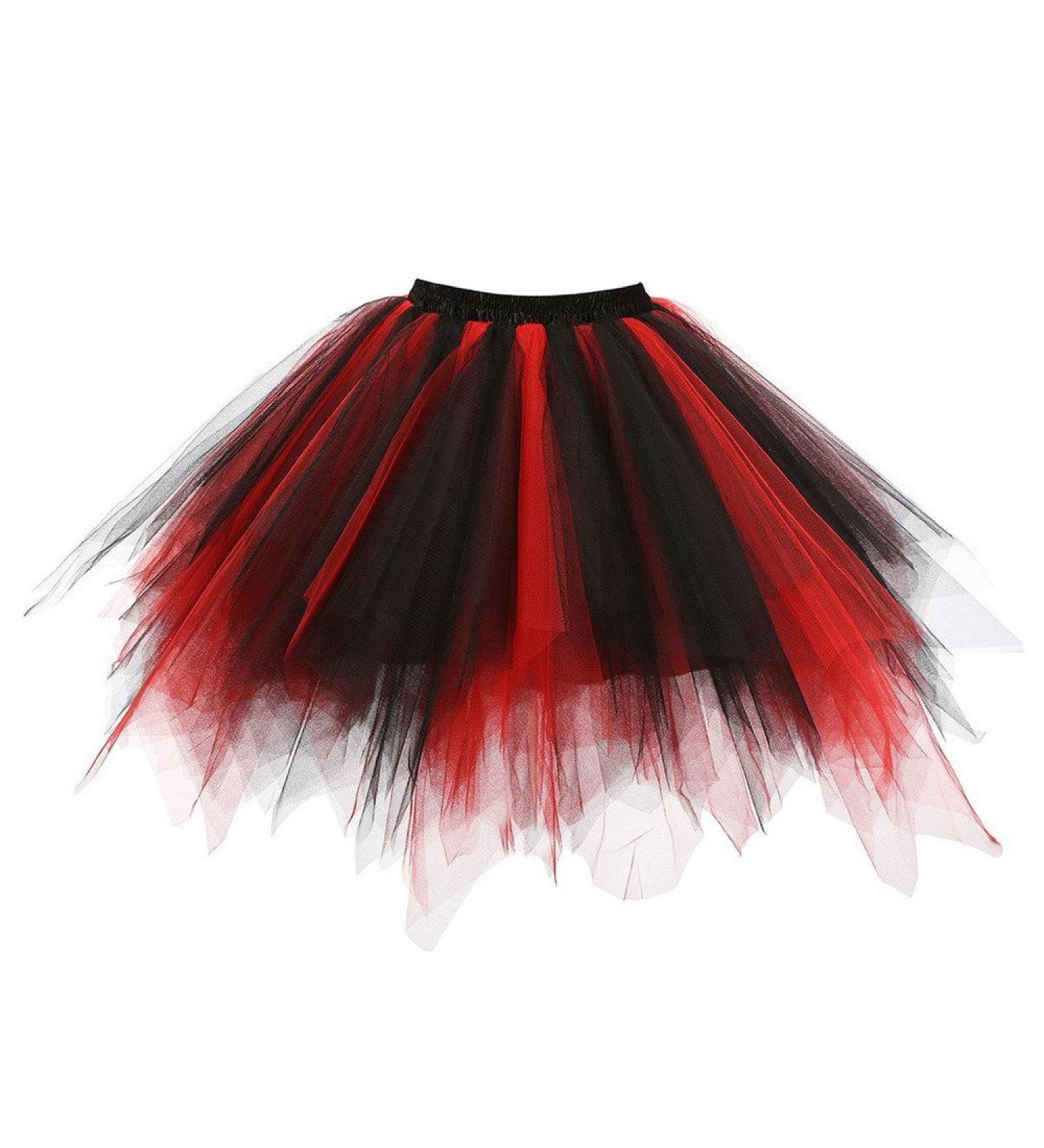 Hehiy Women's Carnival Costume - 50s Tllrock Tutu Skirt Short Ballet Petticoat Black & Brown Multi-Color Crinoline Tulle Rock for Women - Buy Online on GoSupps.com