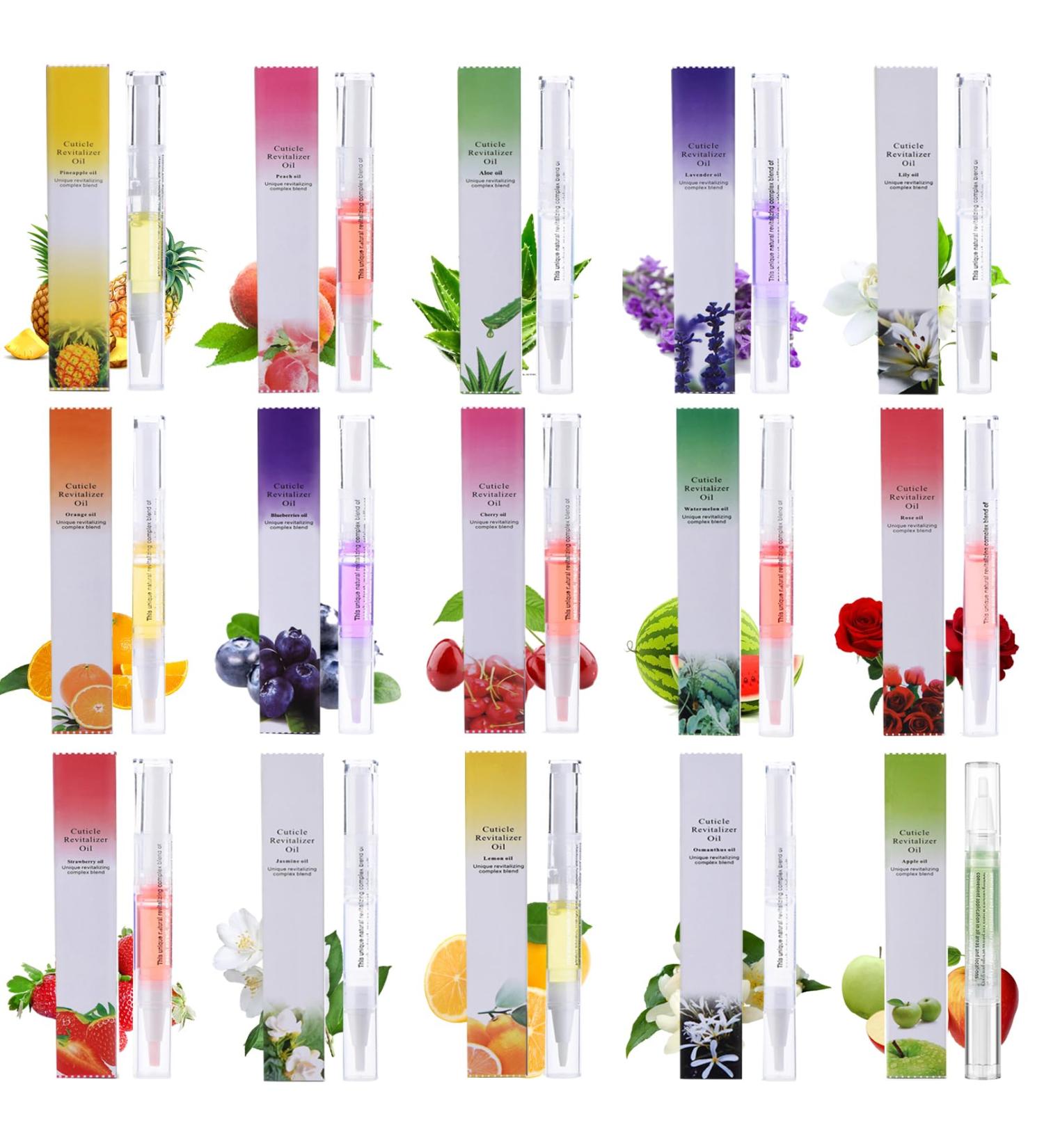 15 PCS Cuticle Oil Pens - Nail Nourishment & Revitalizer with Vitamins | Cuticle Repair & Polish Soft Brush Applicator - Buy Online on GoSupps.com