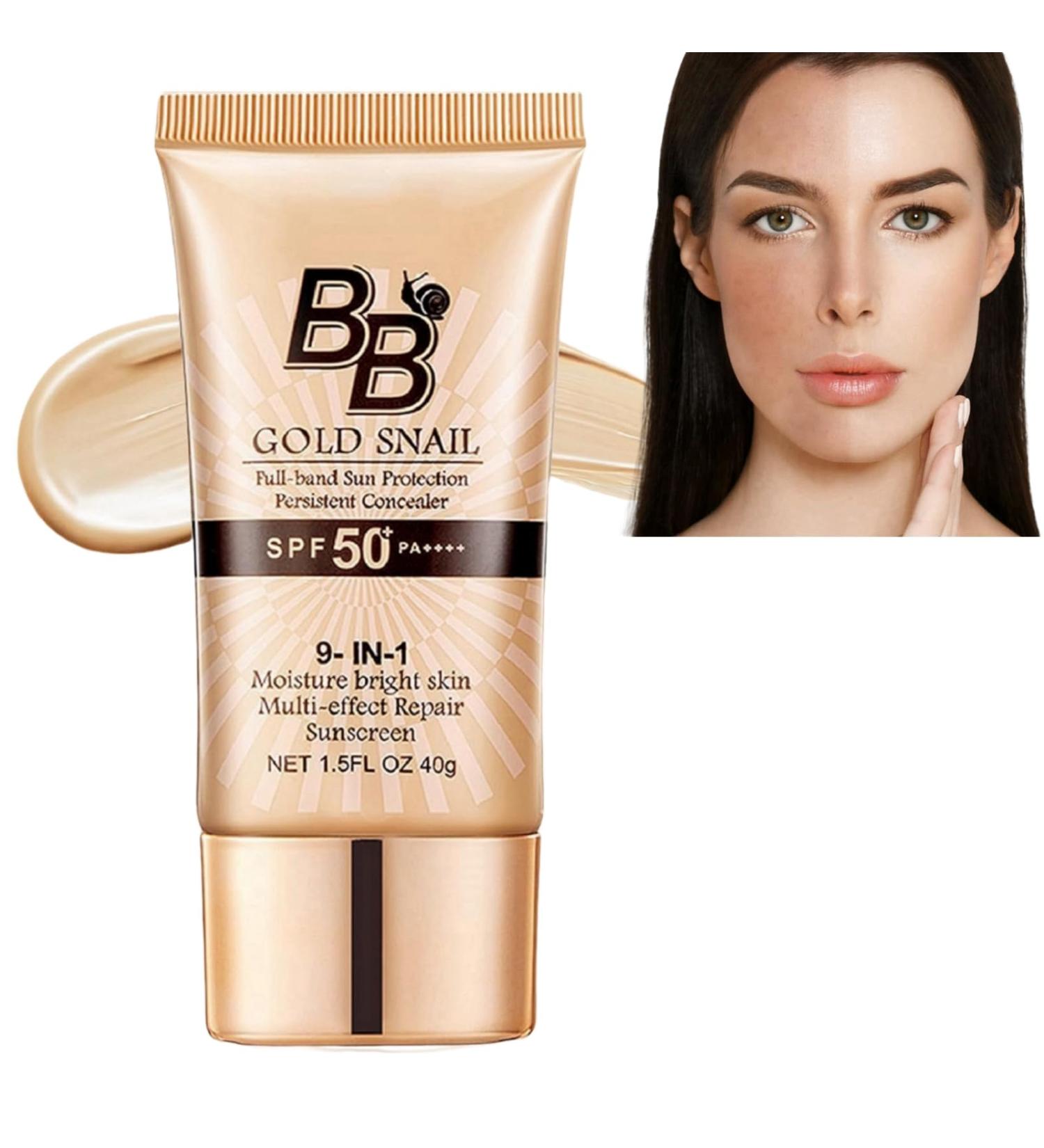 Gold Snail BB Cream Tinted Moisturiser SPF50+ for Women - Medium Coverage with Hydrating Formula and Color Correcting Benefits - Buy Online on GoSupps.com